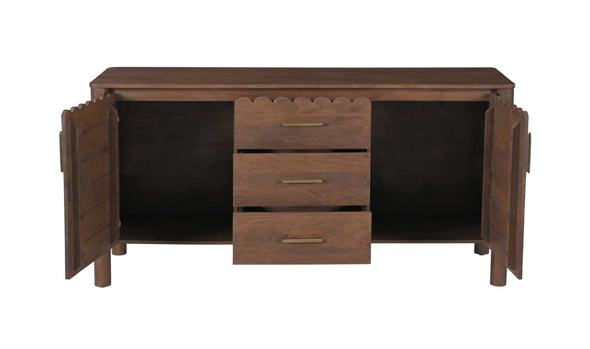 Wiley 3 Drawer Sideboard Vintage Brown by Moe's Home Collection - view 14