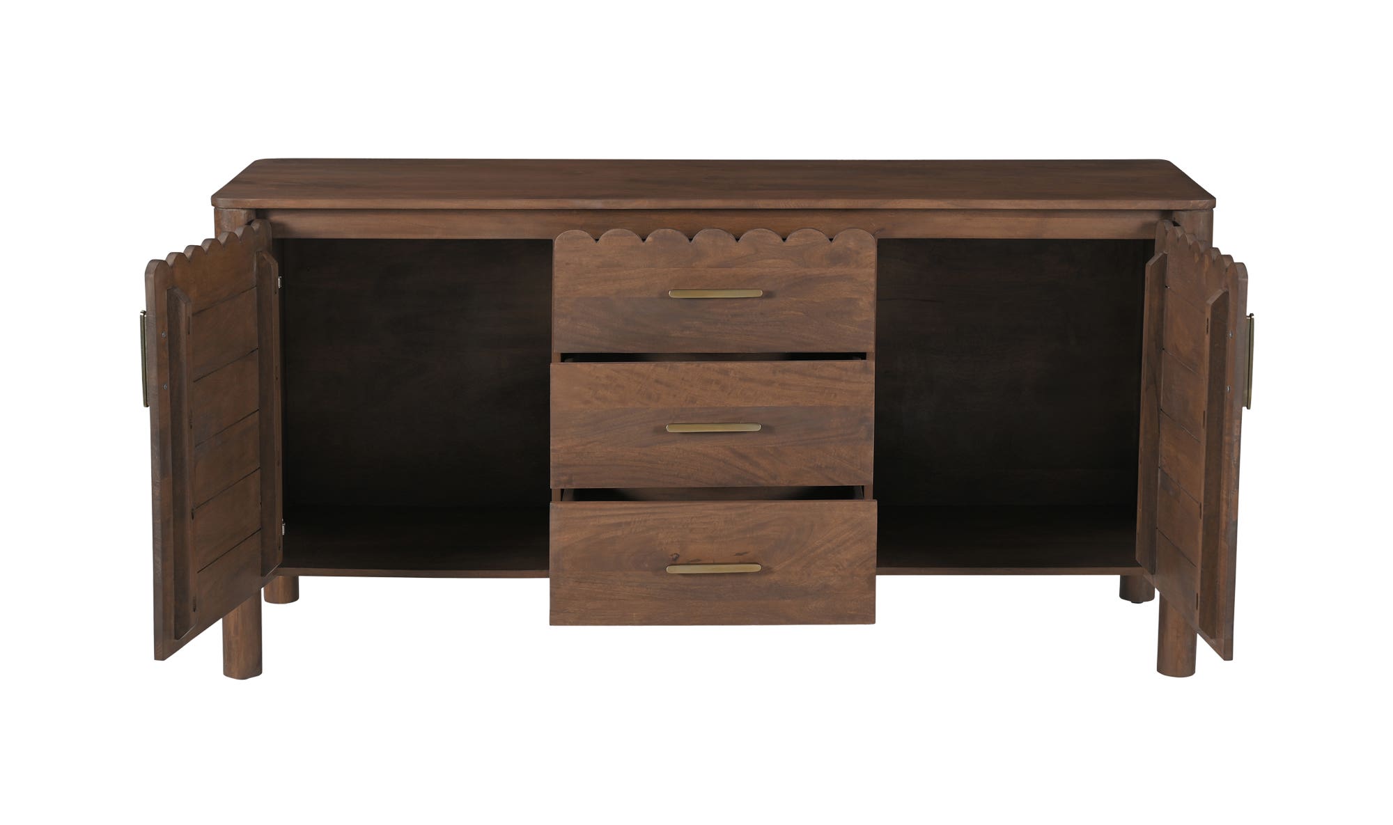 Wiley 3 Drawer Sideboard Vintage Brown by Moe's Home Collection - view 14