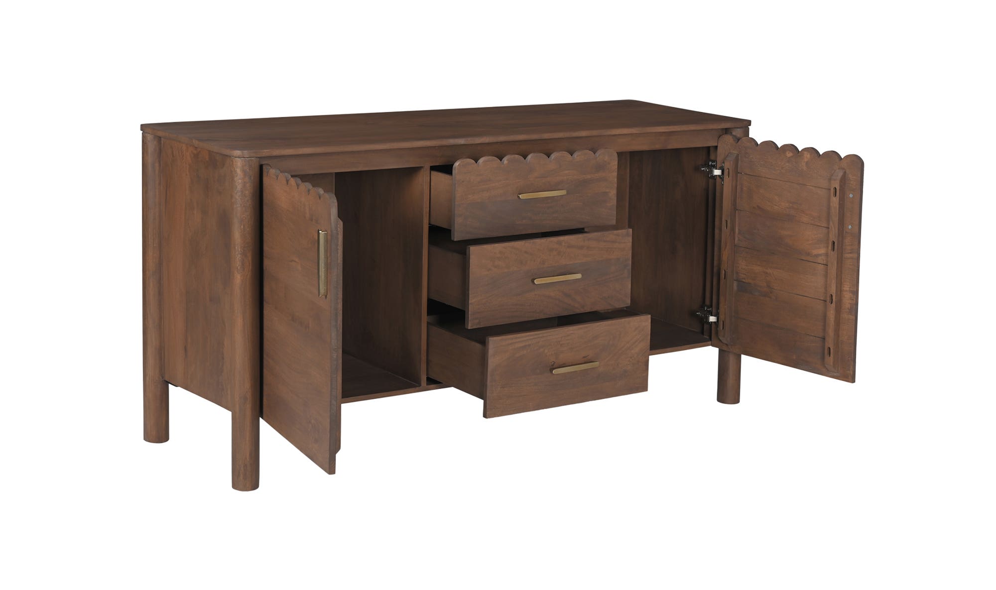 Wiley 3 Drawer Sideboard Vintage Brown by Moe's Home Collection - view 15