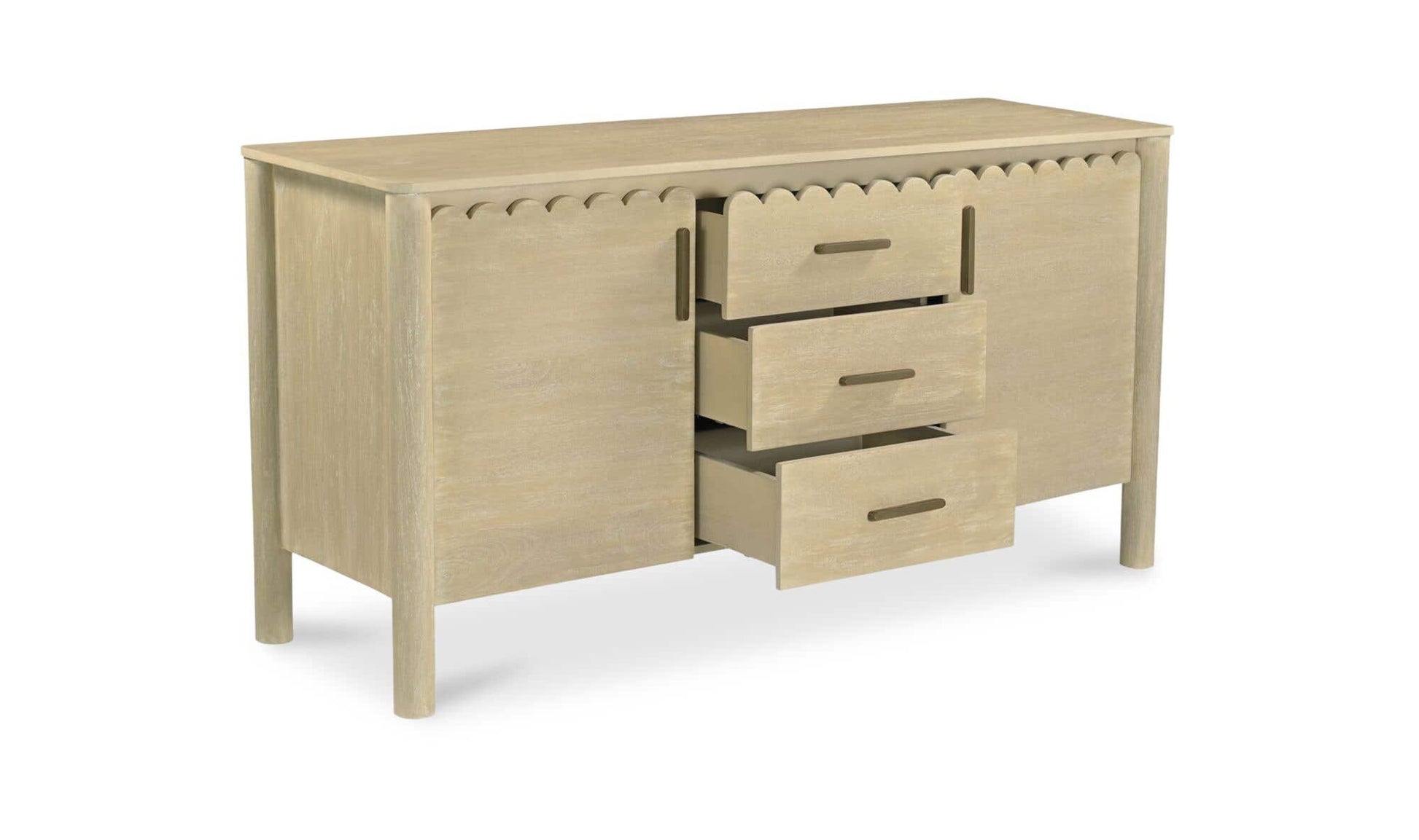 Wiley 3 Drawer Sideboard Natural by Moe's Home Collection - view 6