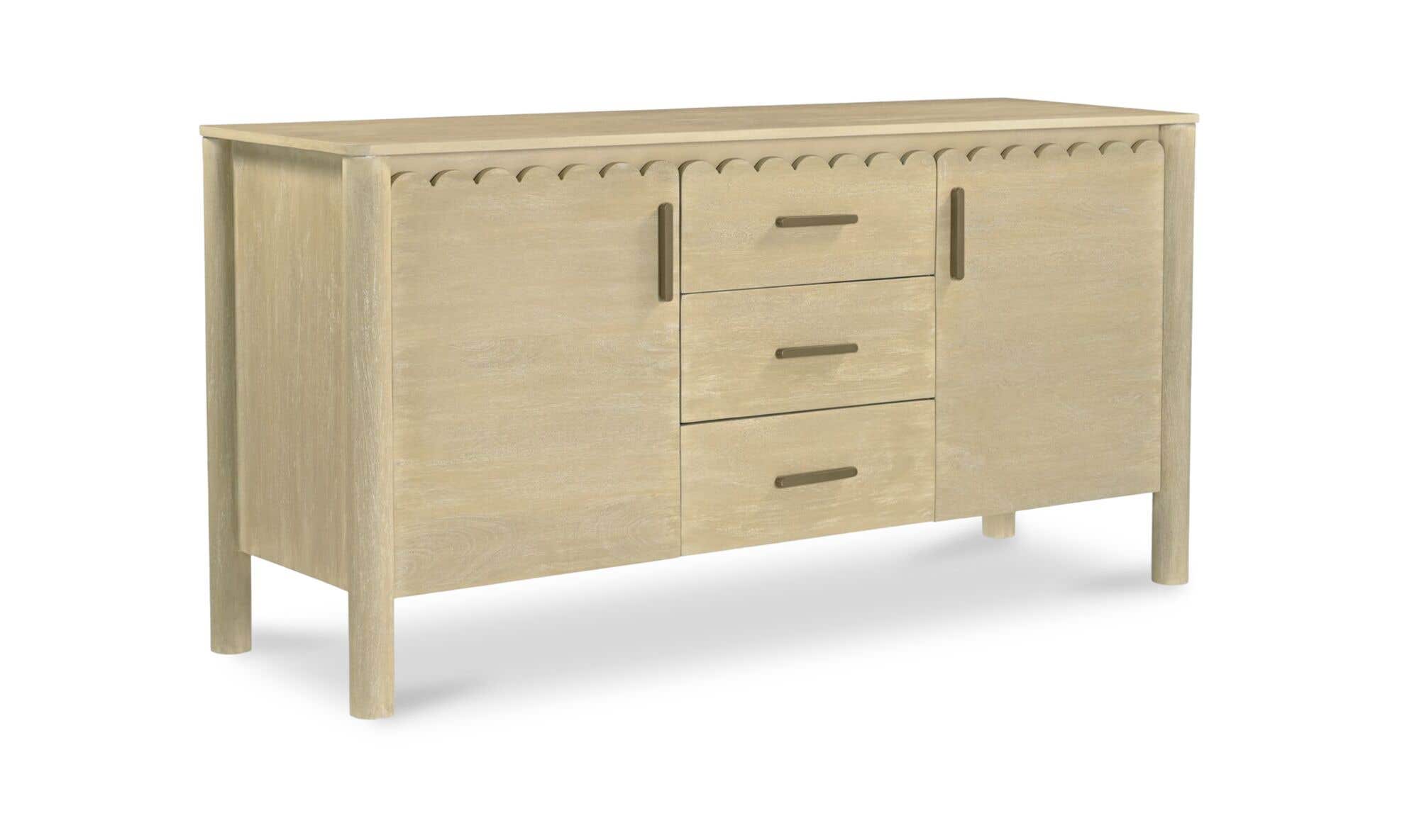 Wiley 3 Drawer Sideboard Natural by Moe's Home Collection - view 5