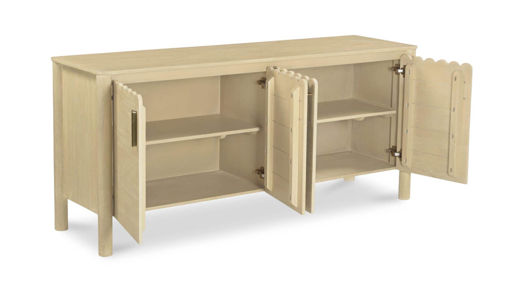 Wiley 4 Door Sideboard Natural by Moe's Home Collection - view 6