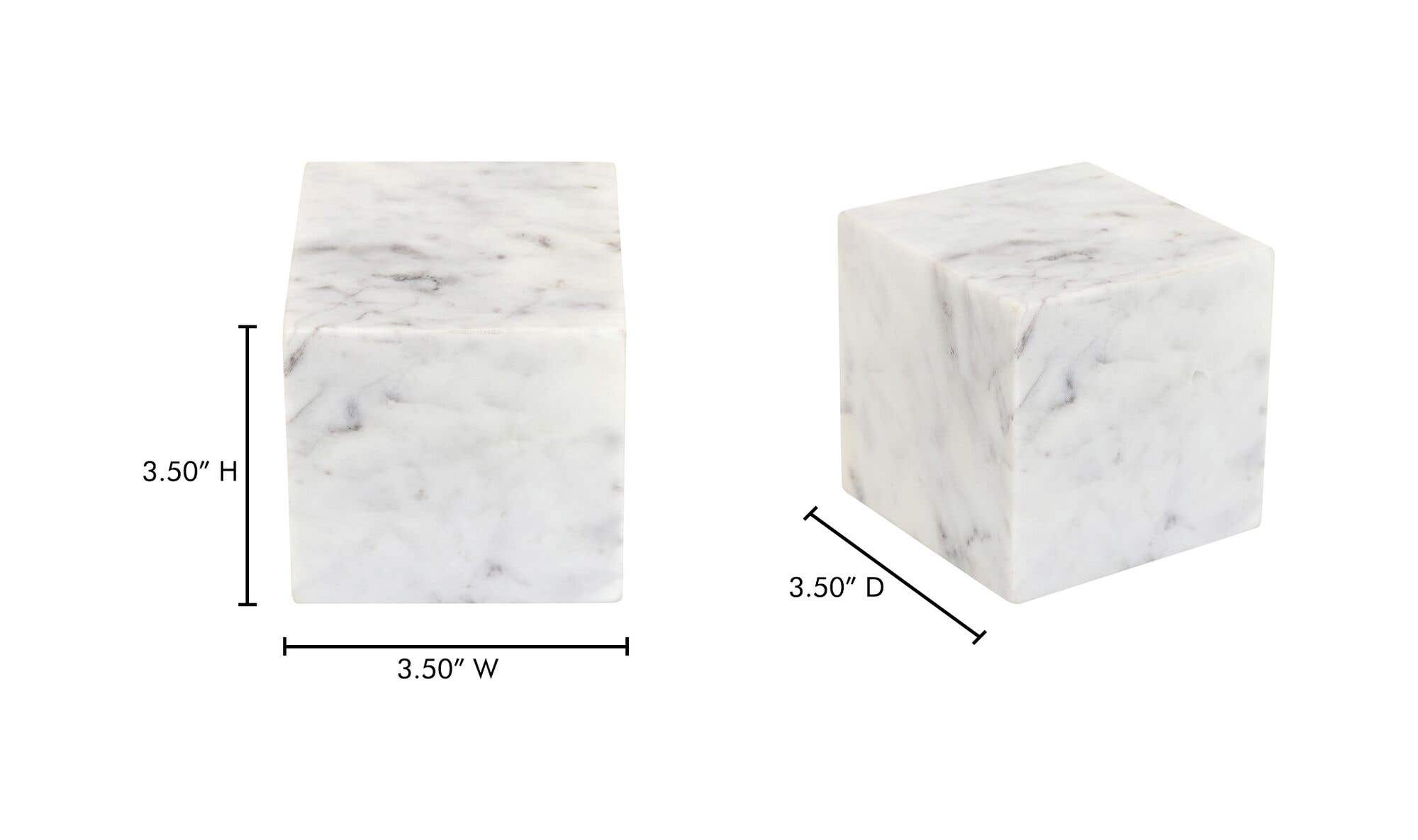 Cora Cube Tabletop Accent Banswara Purple White Marble by Moe's Home Collection - view 9