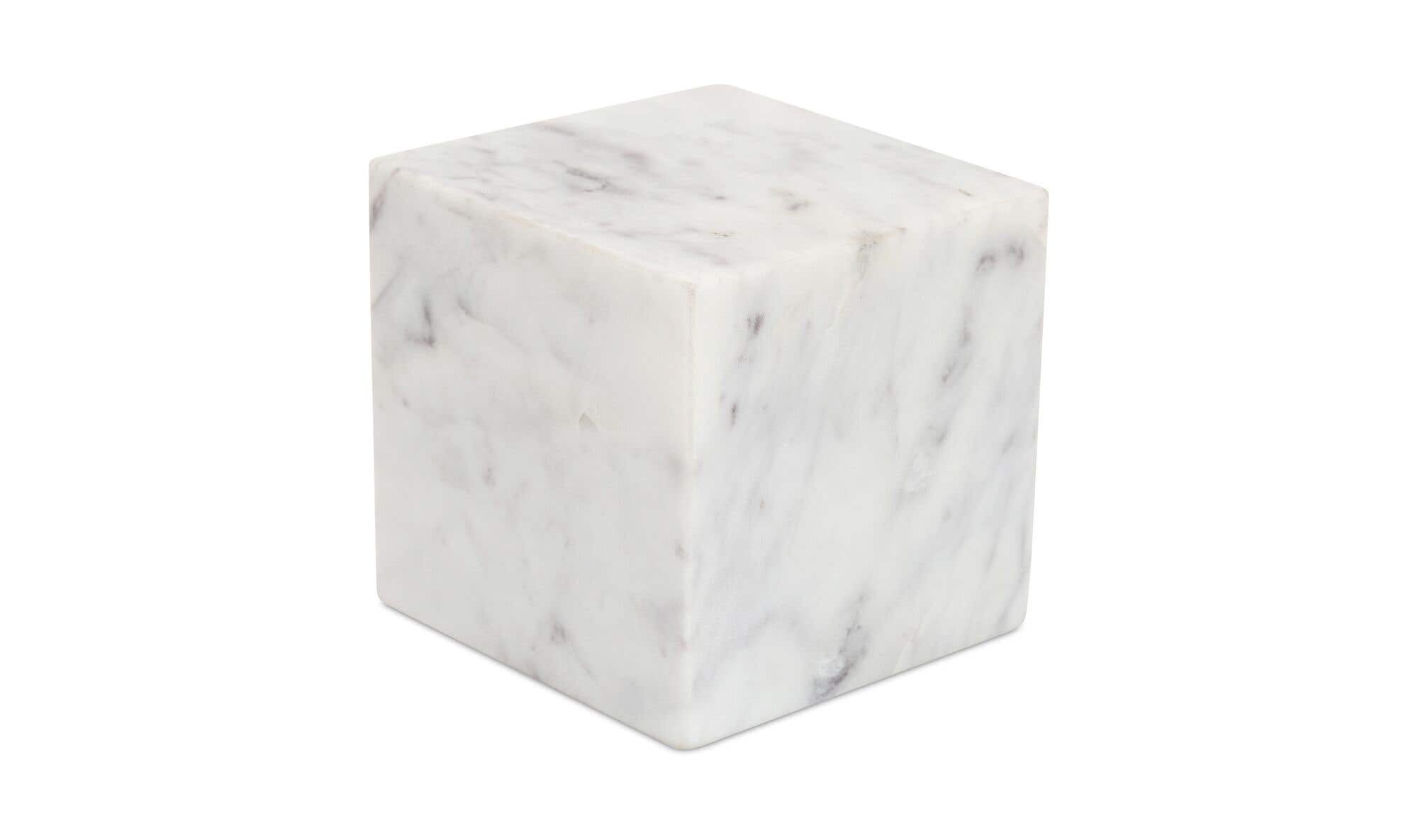 Cora Cube Tabletop Accent Banswara Purple White Marble by Moe's Home Collection - view 5