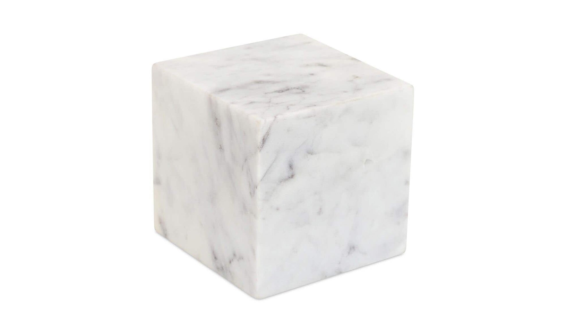 Cora Cube Tabletop Accent Banswara Purple White Marble by Moe's Home Collection - view 6
