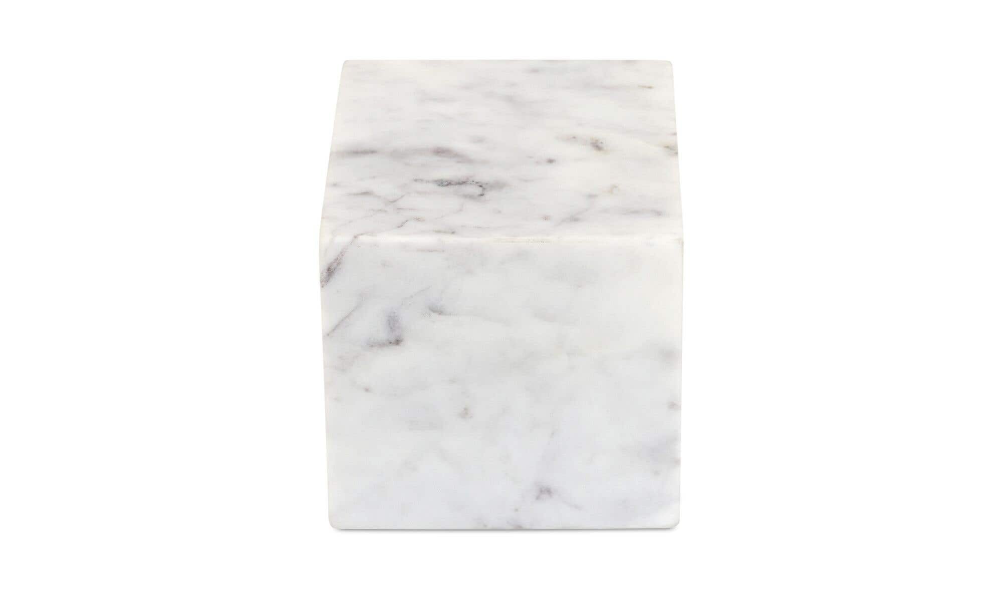 Cora Cube Tabletop Accent Banswara Purple White Marble by Moe's Home Collection - view 4