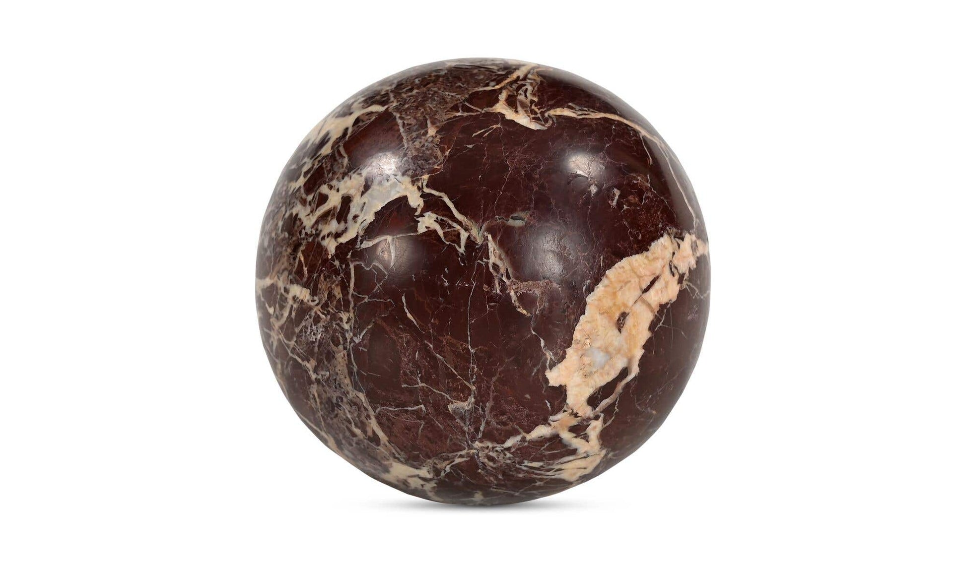 Odessa Sphere Tabletop Accent Red Levanto Marble by Moe's Home Collection - view 3