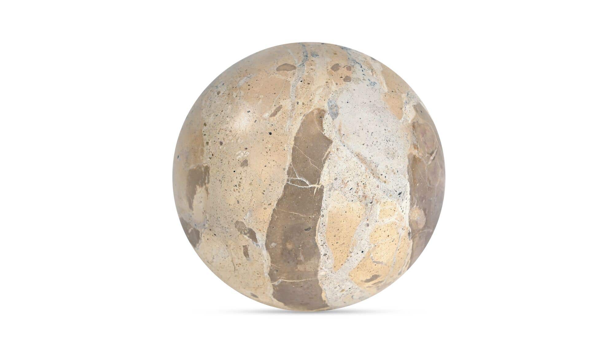 Odessa Sphere Tabletop Accent Tendu Beige Marble by Moe's Home Collection - view 6