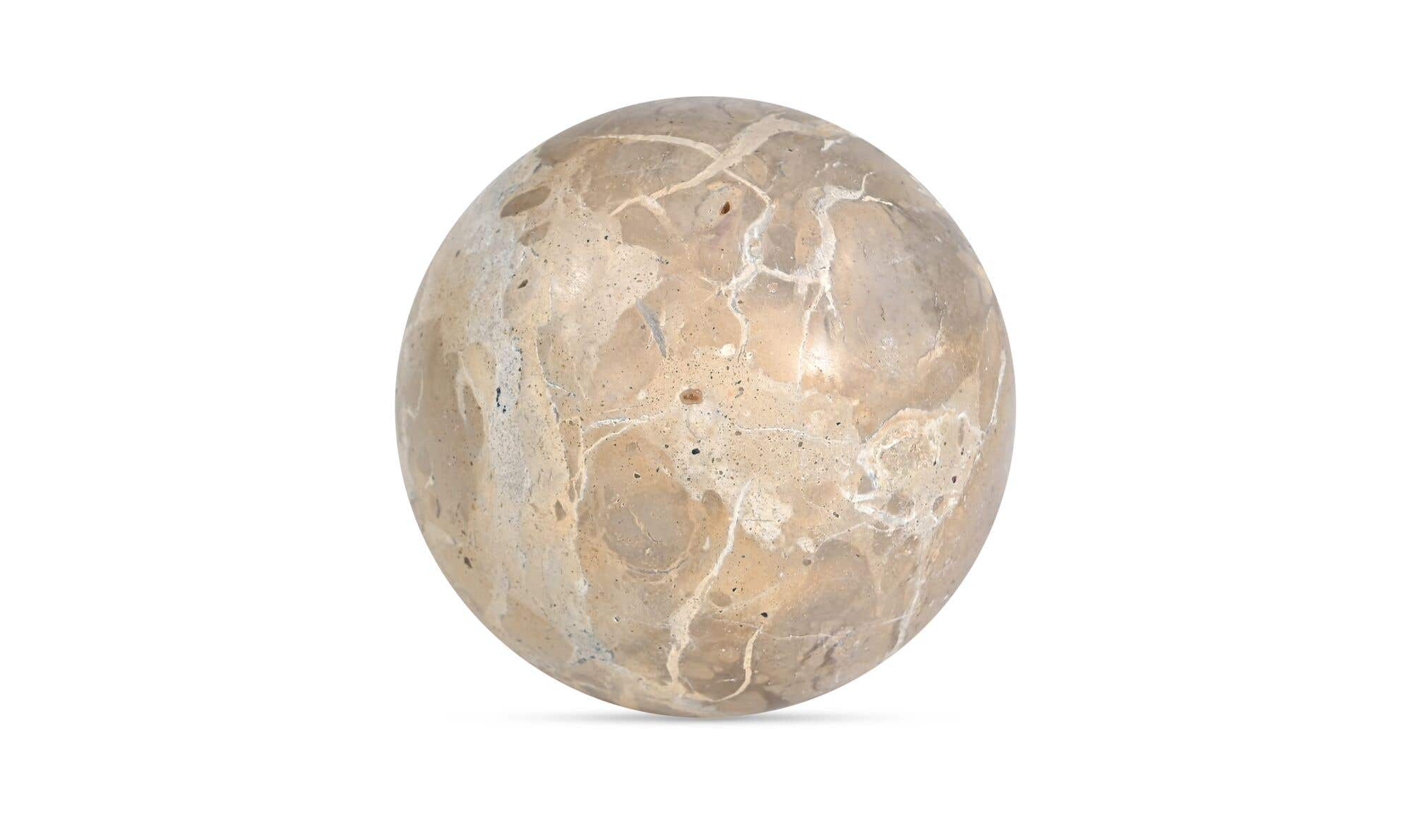 Odessa Sphere Tabletop Accent Tendu Beige Marble by Moe's Home Collection - view 4