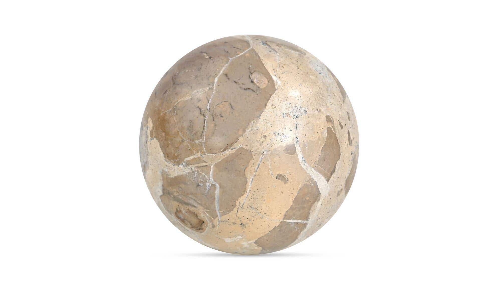 Odessa Sphere Tabletop Accent Tendu Beige Marble by Moe's Home Collection - view 5