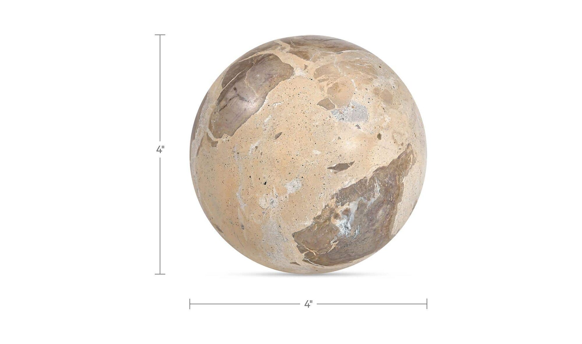 Odessa Sphere Tabletop Accent Tendu Beige Marble by Moe's Home Collection - view 8