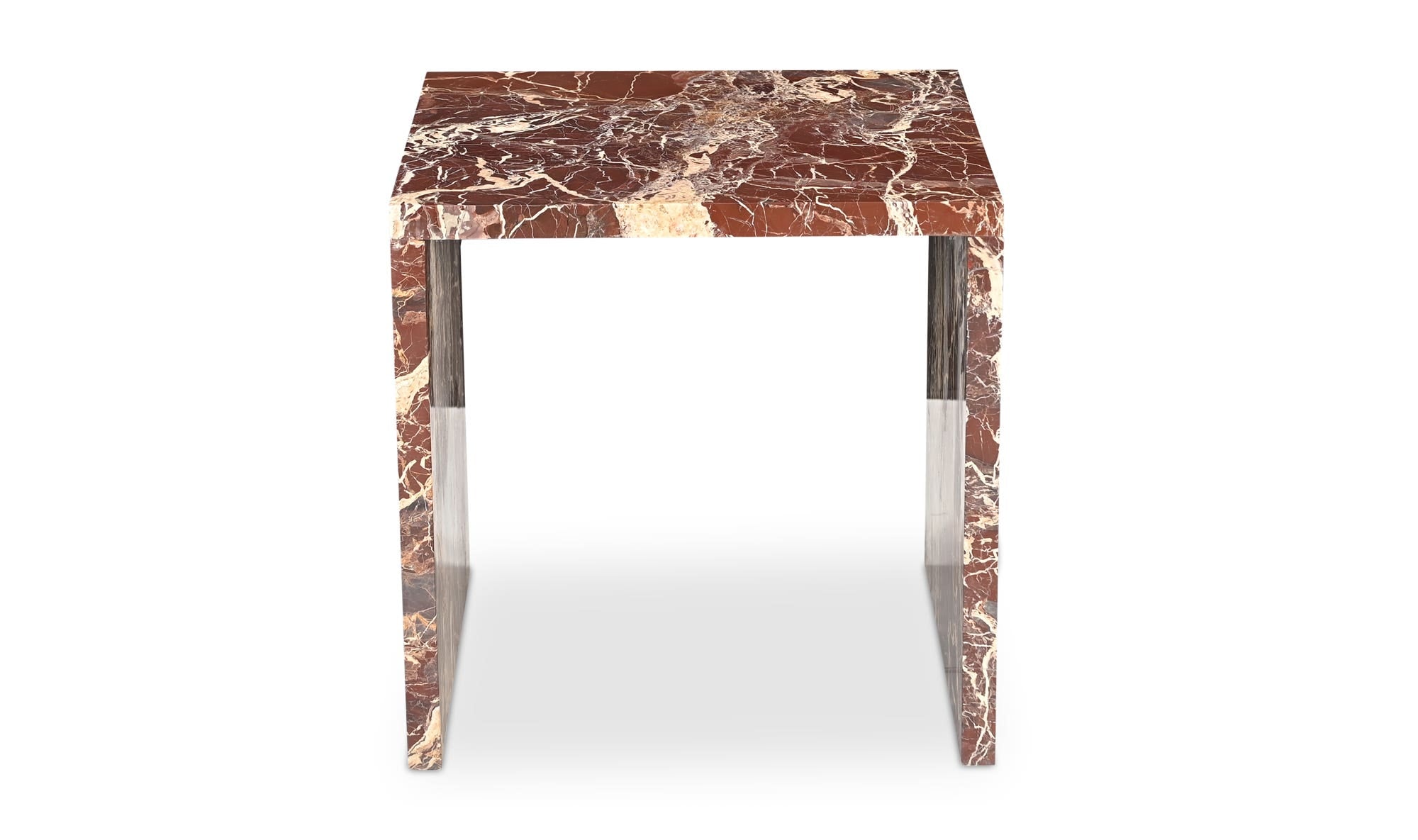 Rosa Accent Table Rosso Levanto Marble by Moe's Home Collection - view 5