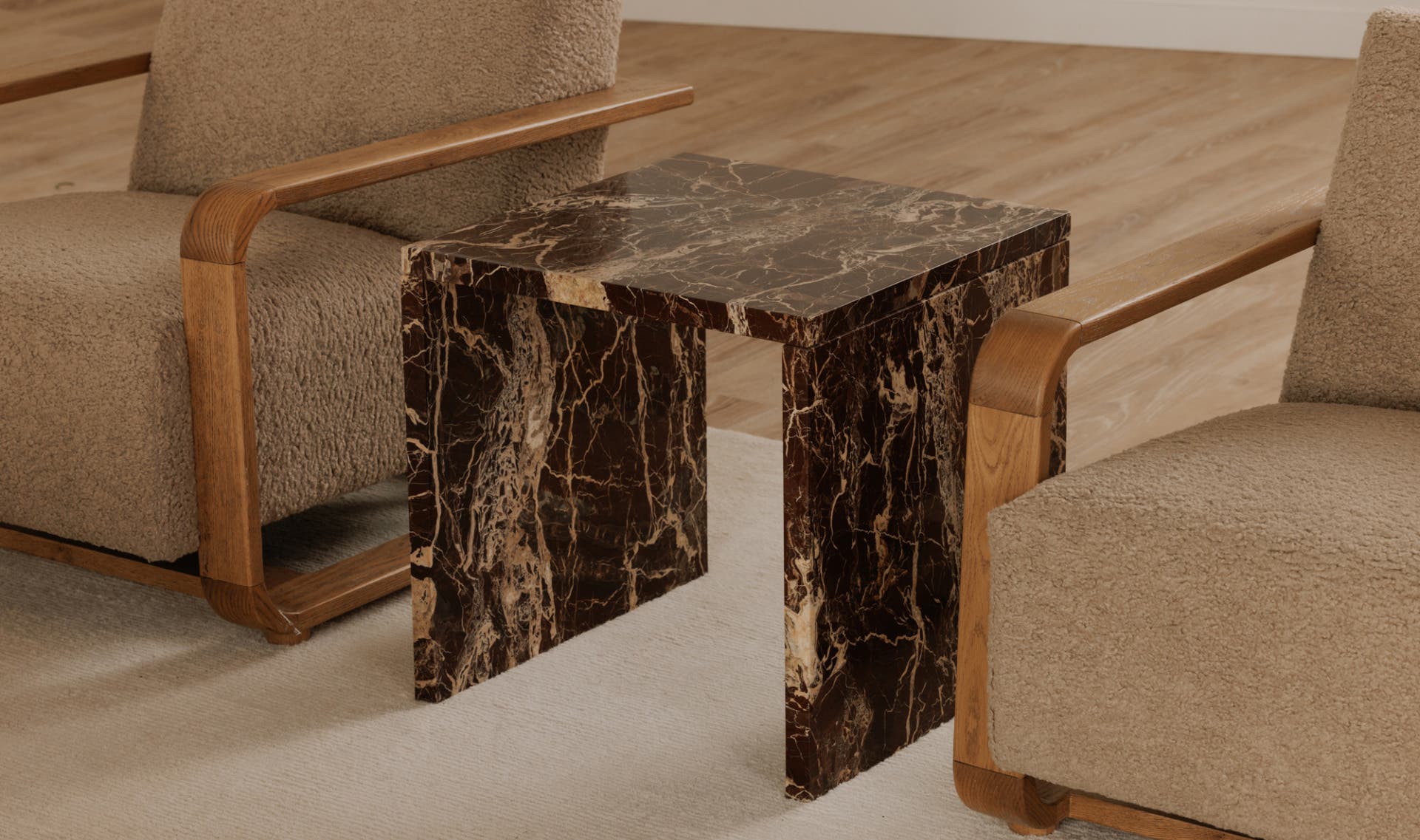 Rosa Accent Table Rosso Levanto Marble by Moe's Home Collection - view 6