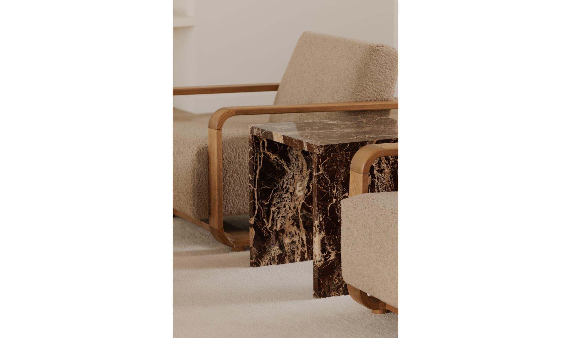 Rosa Accent Table Rosso Levanto Marble by Moe's Home Collection - view 7