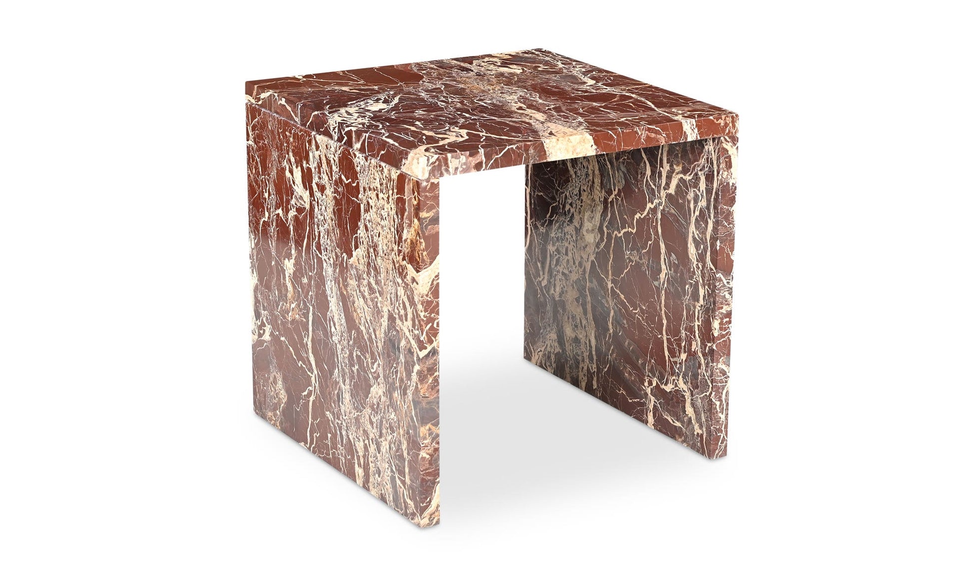 Rosa Accent Table Rosso Levanto Marble by Moe's Home Collection - view 8