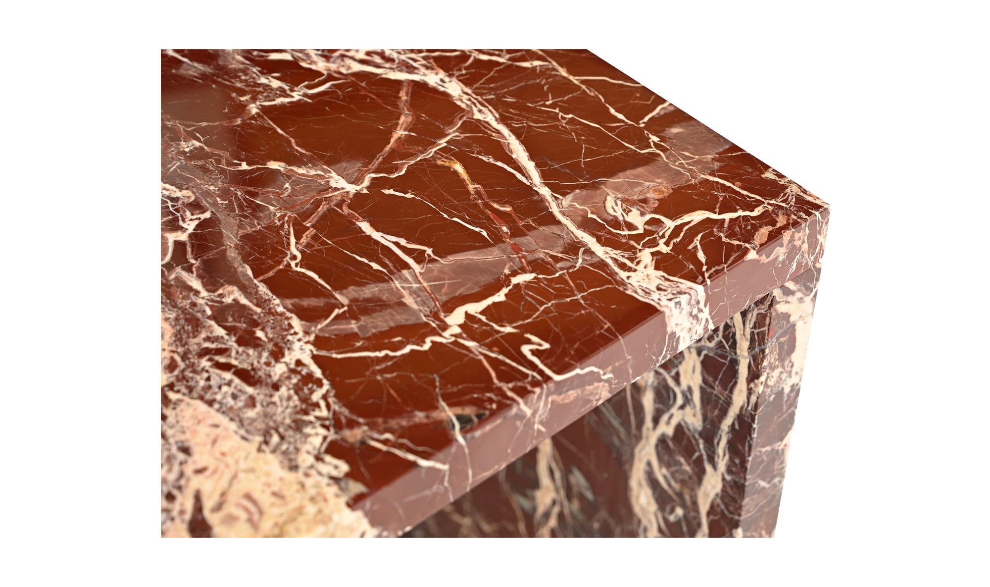 Rosa Accent Table Rosso Levanto Marble by Moe's Home Collection - view 9