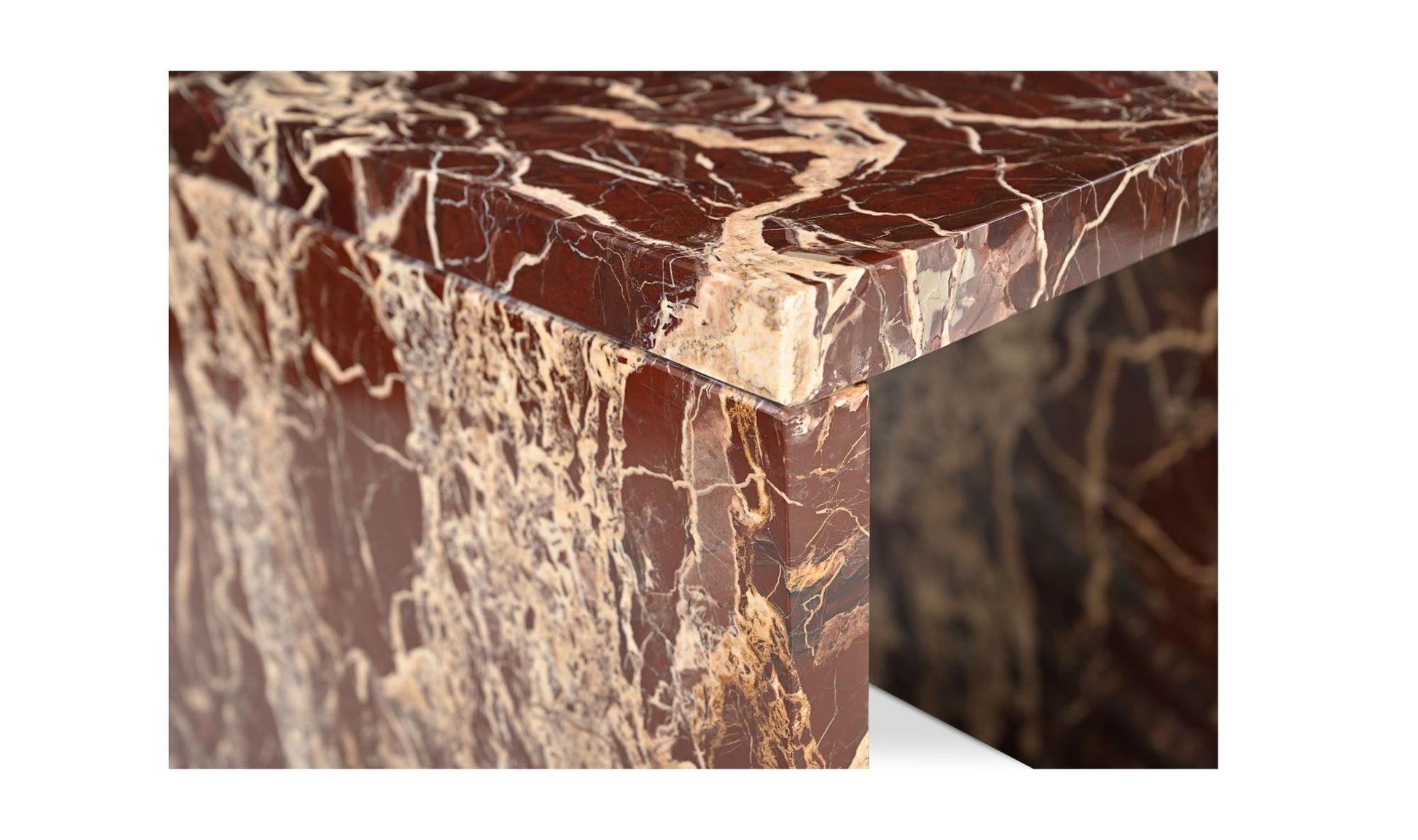 Rosa Accent Table Rosso Levanto Marble by Moe's Home Collection - view 11