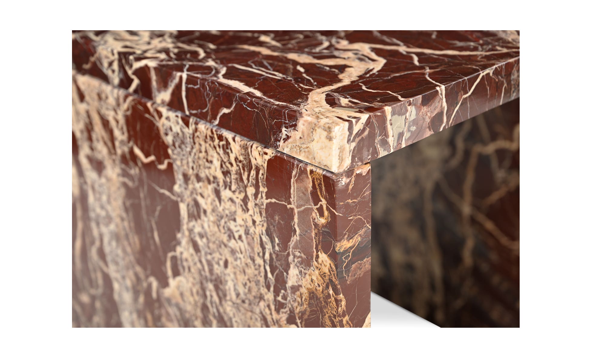 Rosa Accent Table Rosso Levanto Marble by Moe's Home Collection - view 11