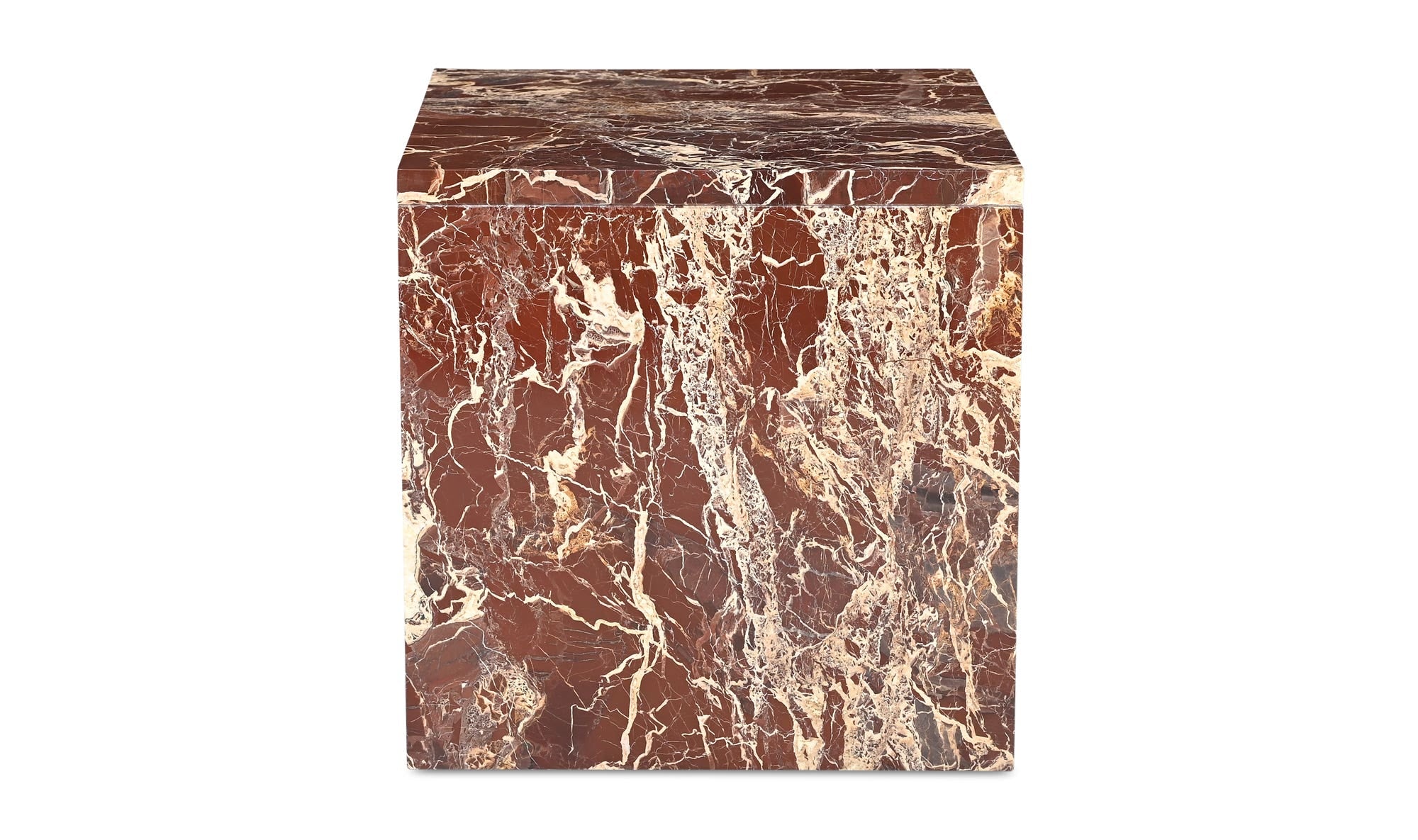 Rosa Accent Table Rosso Levanto Marble by Moe's Home Collection - view 12