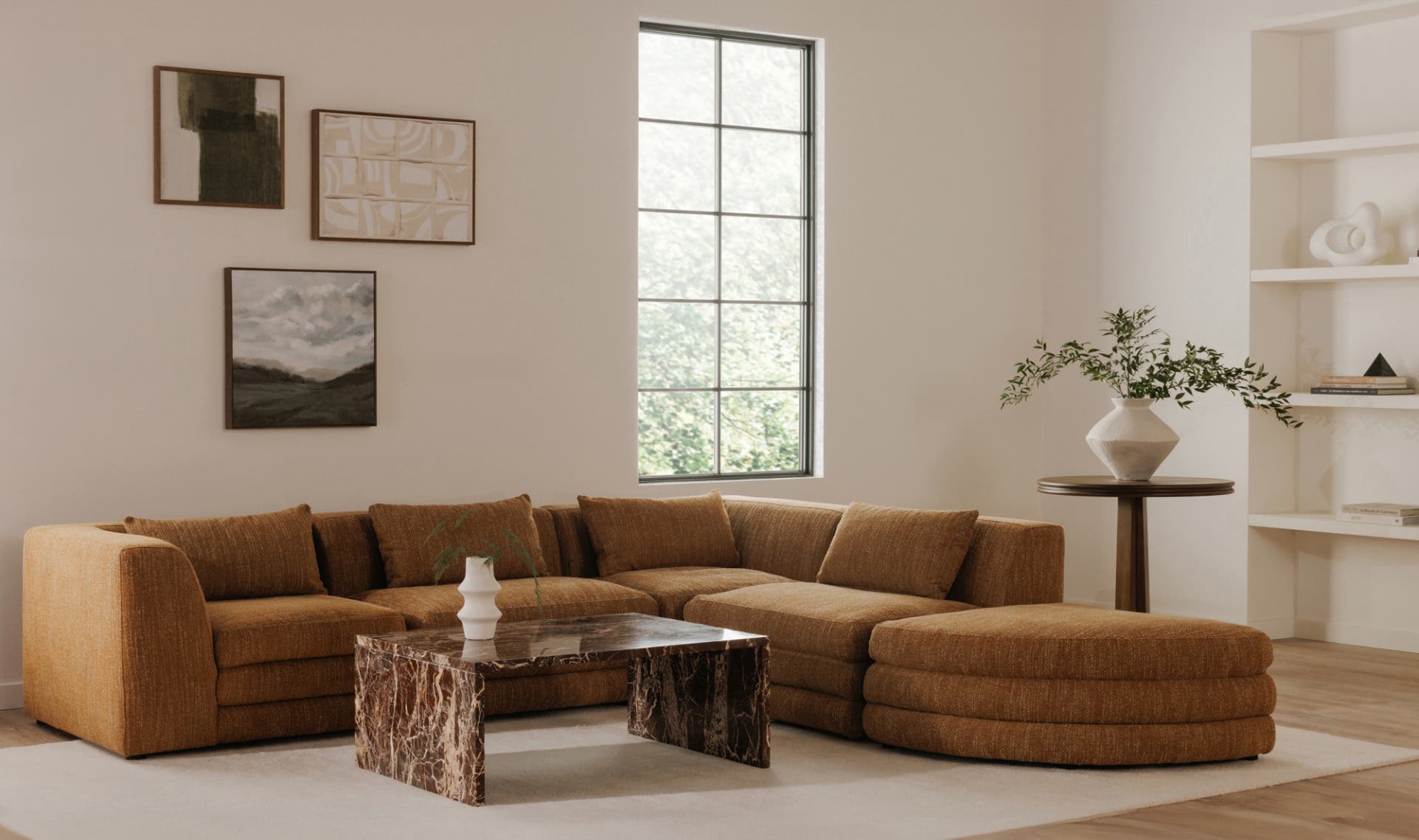 Rosa Coffee Table Rosso Levanto Marble by Moe's Home Collection - view 7
