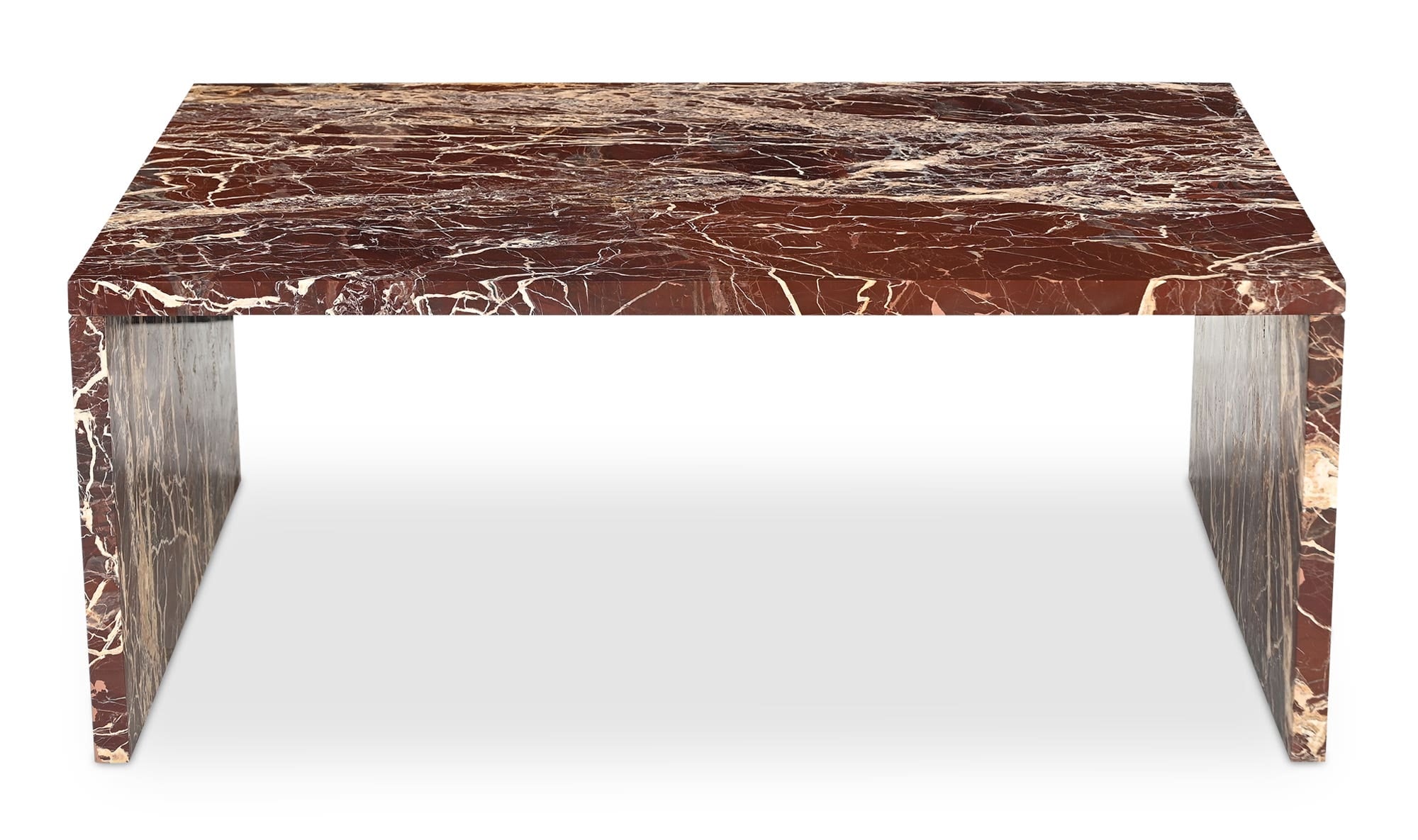 Rosa Coffee Table Rosso Levanto Marble by Moe's Home Collection - view 6