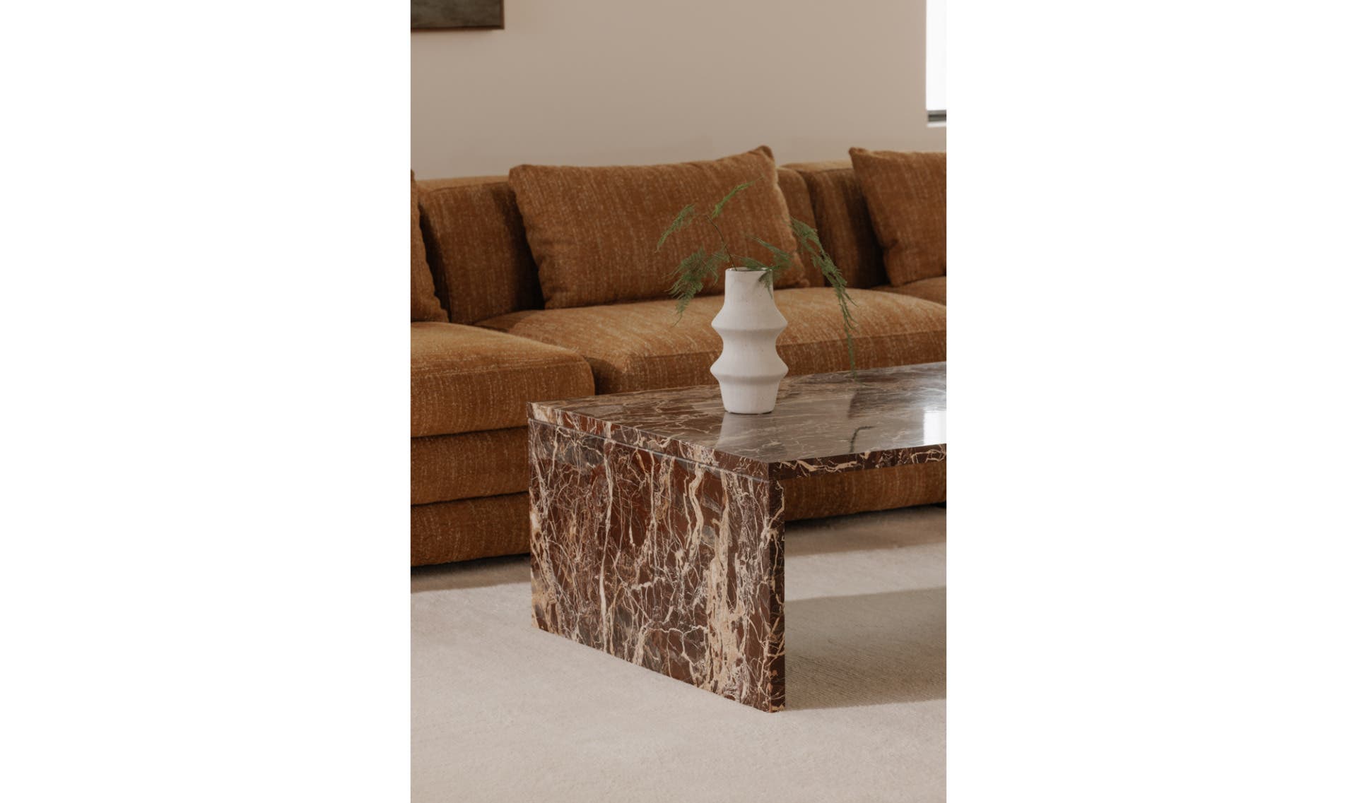 Rosa Coffee Table Rosso Levanto Marble by Moe's Home Collection - view 8