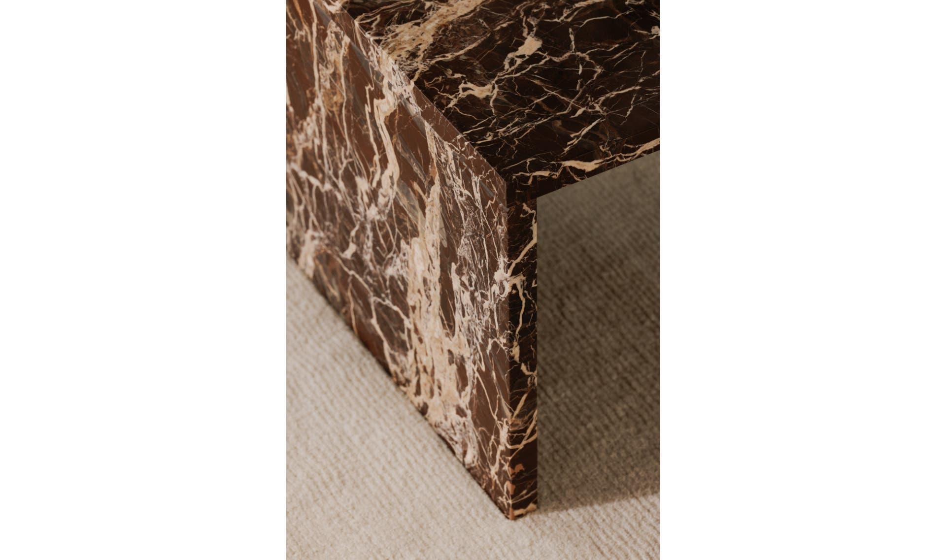 Rosa Coffee Table Rosso Levanto Marble by Moe's Home Collection - view 10