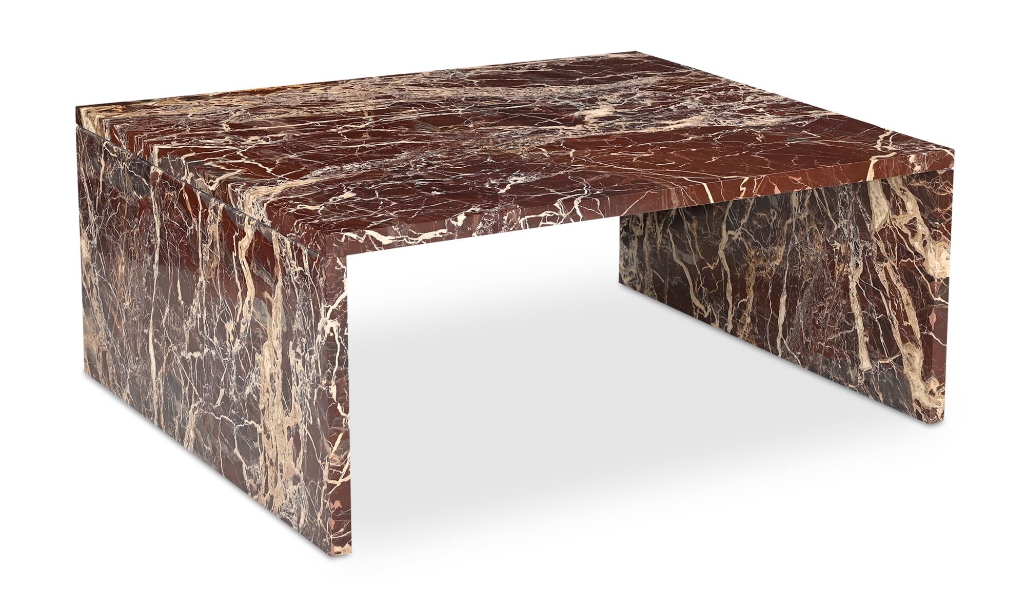 Rosa Coffee Table Rosso Levanto Marble by Moe's Home Collection - view 9
