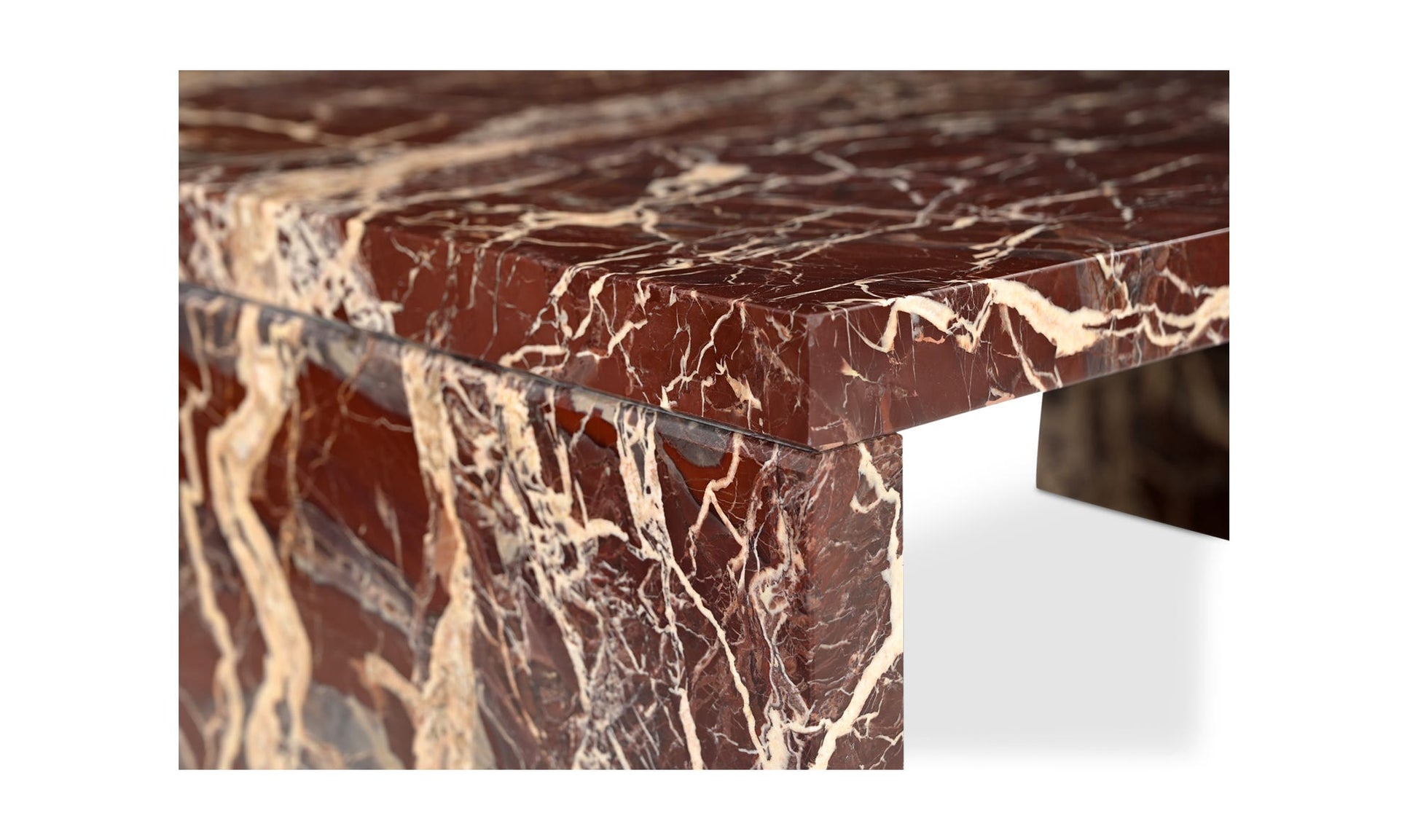 Rosa Coffee Table Rosso Levanto Marble by Moe's Home Collection - view 11