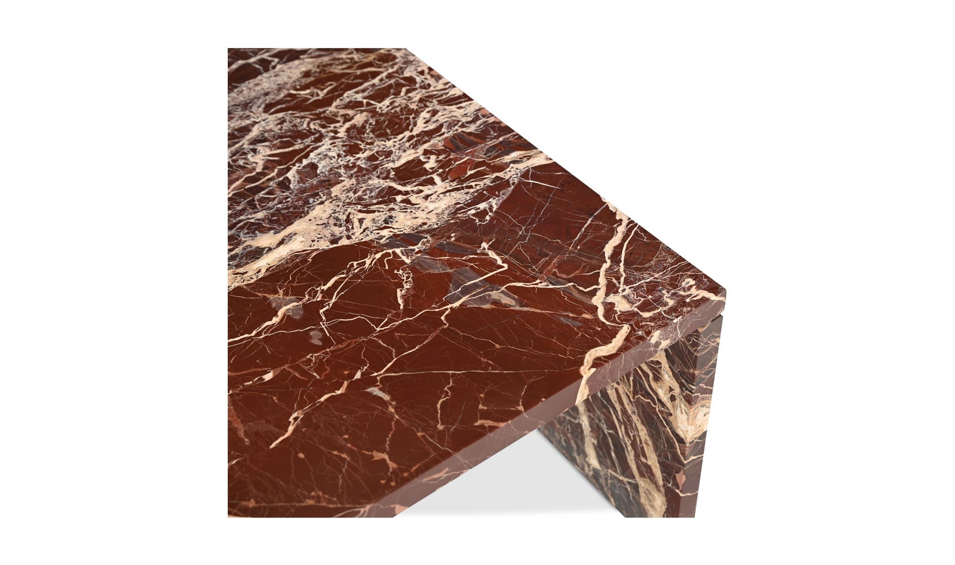 Rosa Coffee Table Rosso Levanto Marble by Moe's Home Collection - view 12