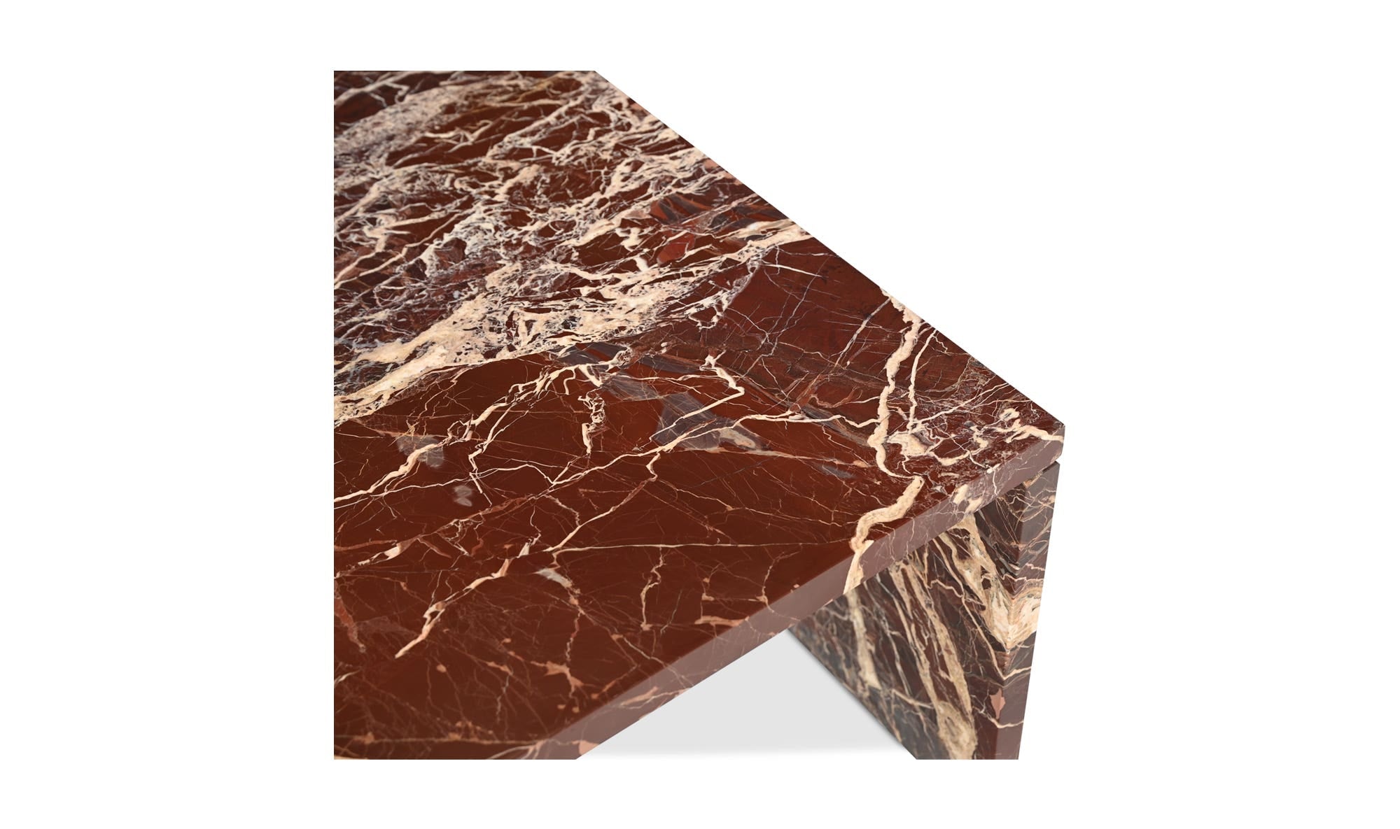 Rosa Coffee Table Rosso Levanto Marble by Moe's Home Collection - view 12