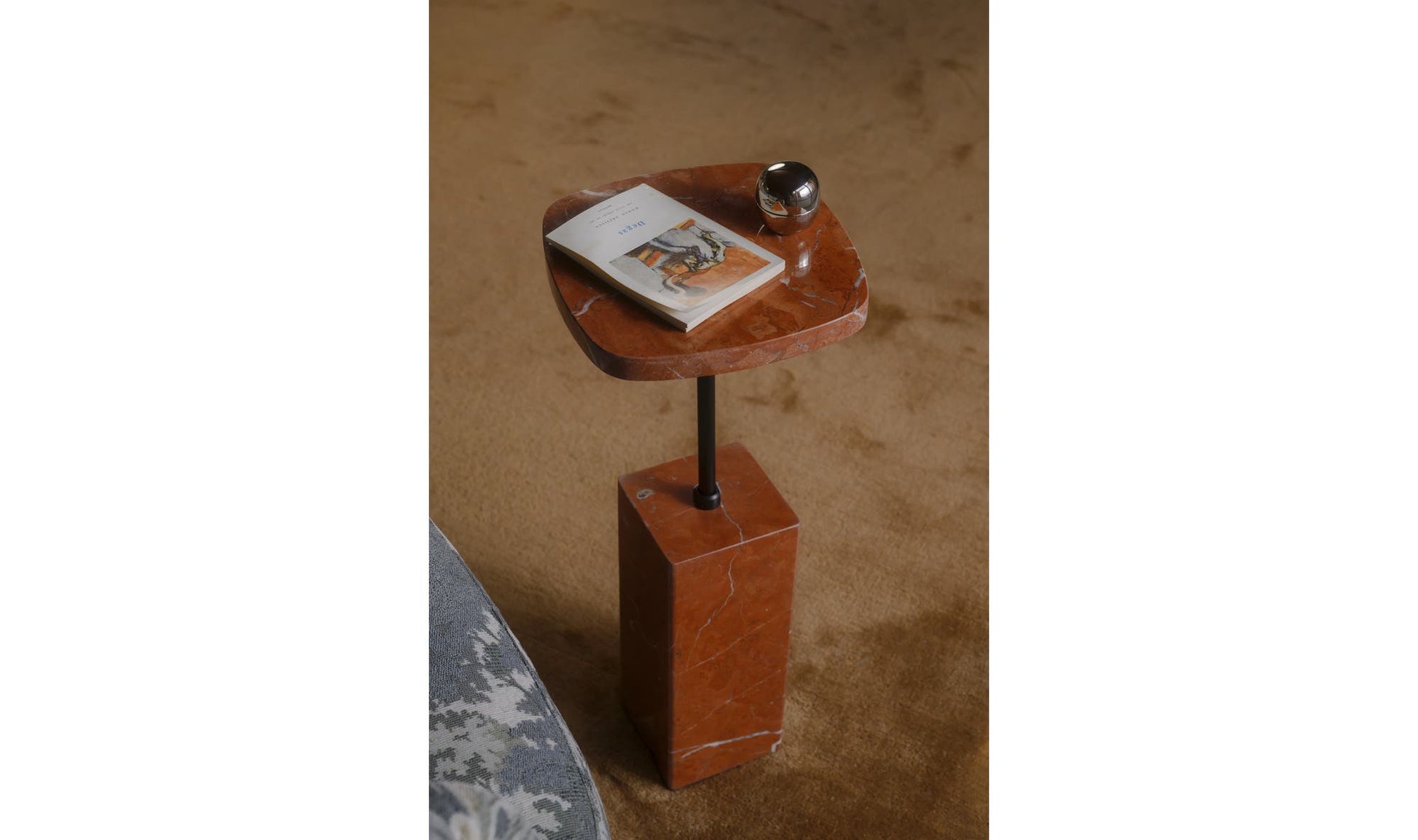 Caro Side Table Rosso Alicante Marble by Moe's Home Collection - view 10