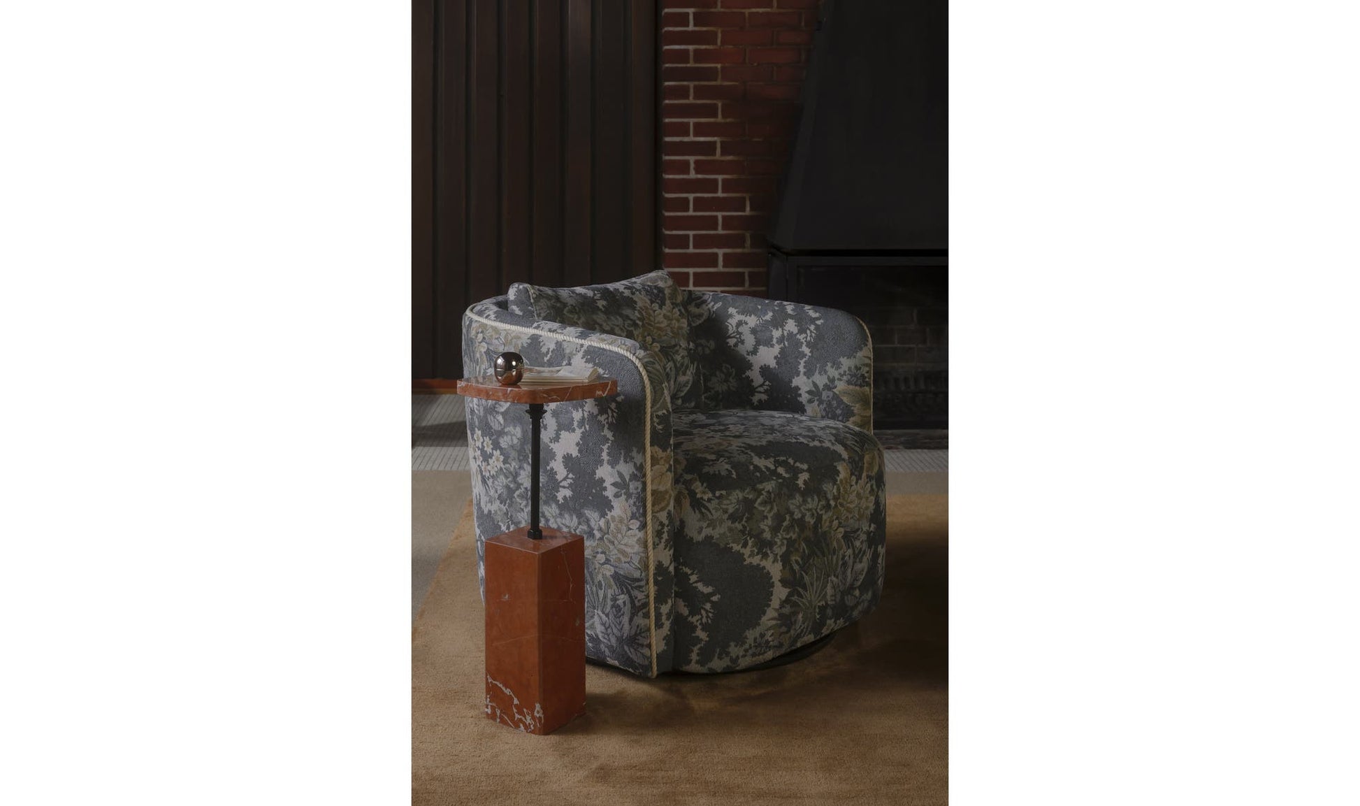 Caro Side Table Rosso Alicante Marble by Moe's Home Collection - view 12