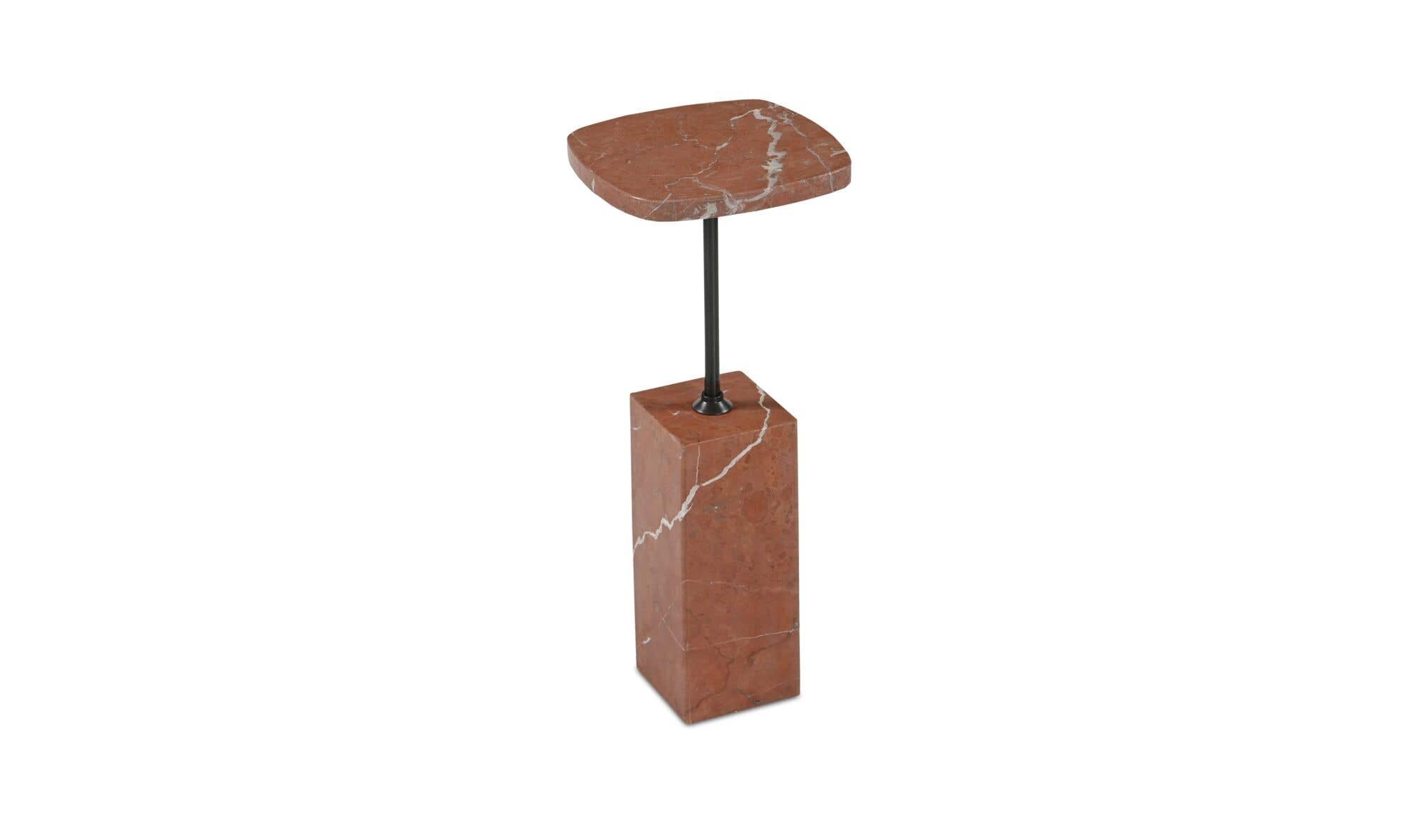 Caro Side Table Rosso Alicante Marble by Moe's Home Collection - view 14