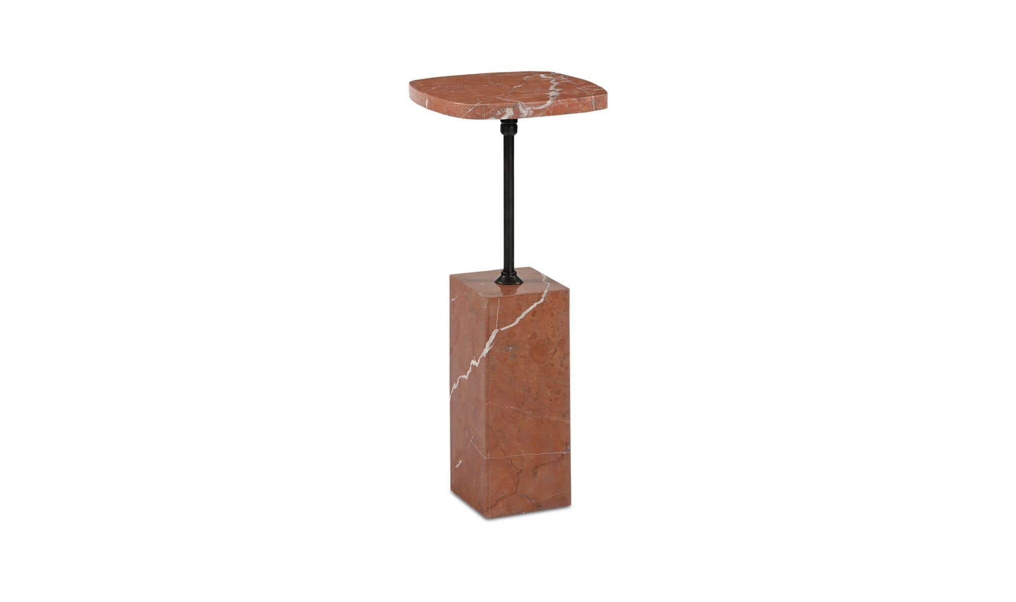 Caro Side Table Rosso Alicante Marble by Moe's Home Collection - view 13