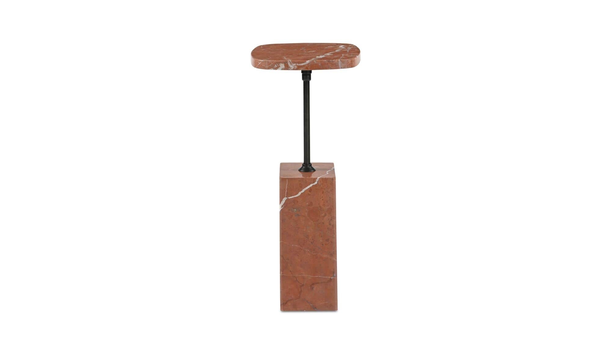 Caro Side Table Rosso Alicante Marble by Moe's Home Collection - view 8