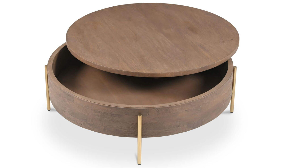 Alba Storage Coffee Table Brown by Moe's Home Collection - view 9