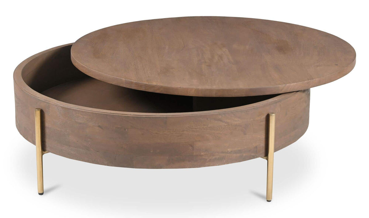 Alba Storage Coffee Table Brown by Moe's Home Collection - view 5