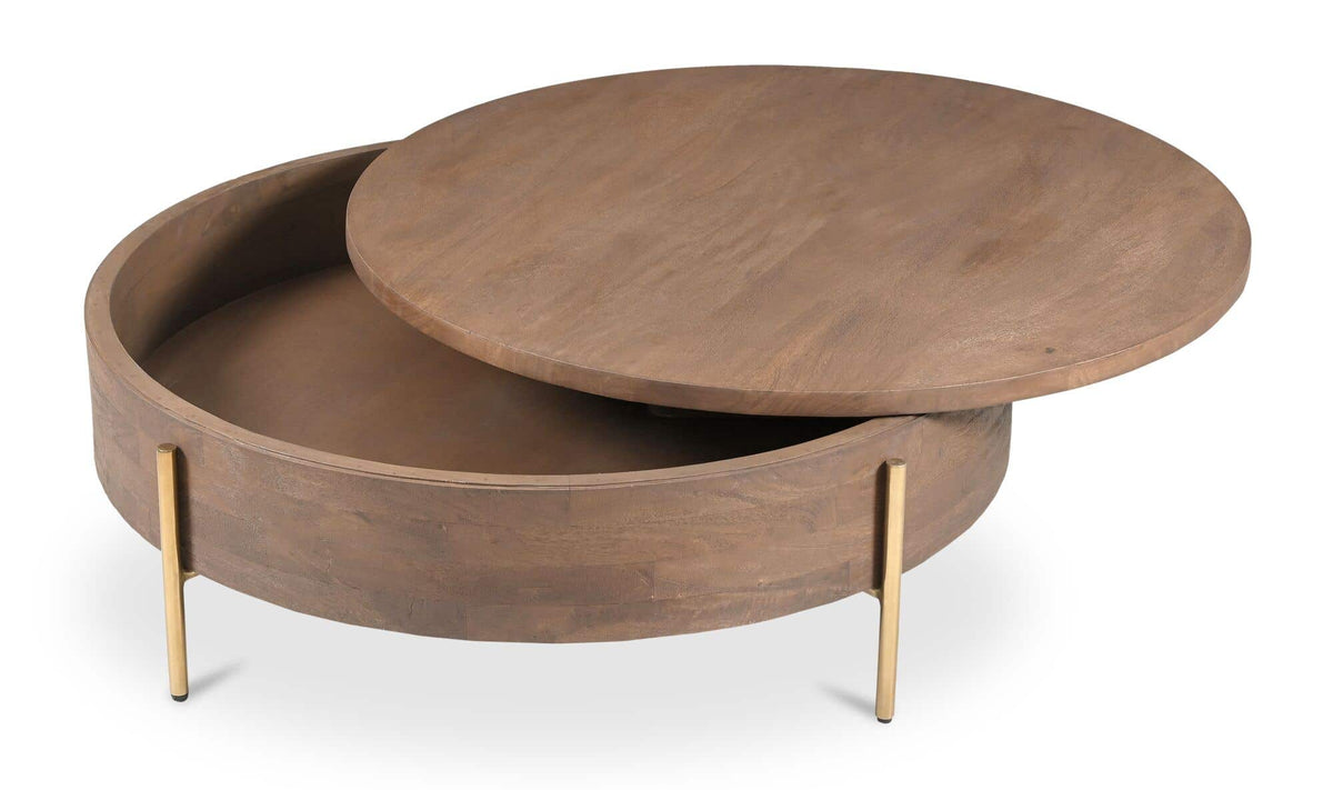 Alba Storage Coffee Table Brown by Moe's Home Collection - view 6