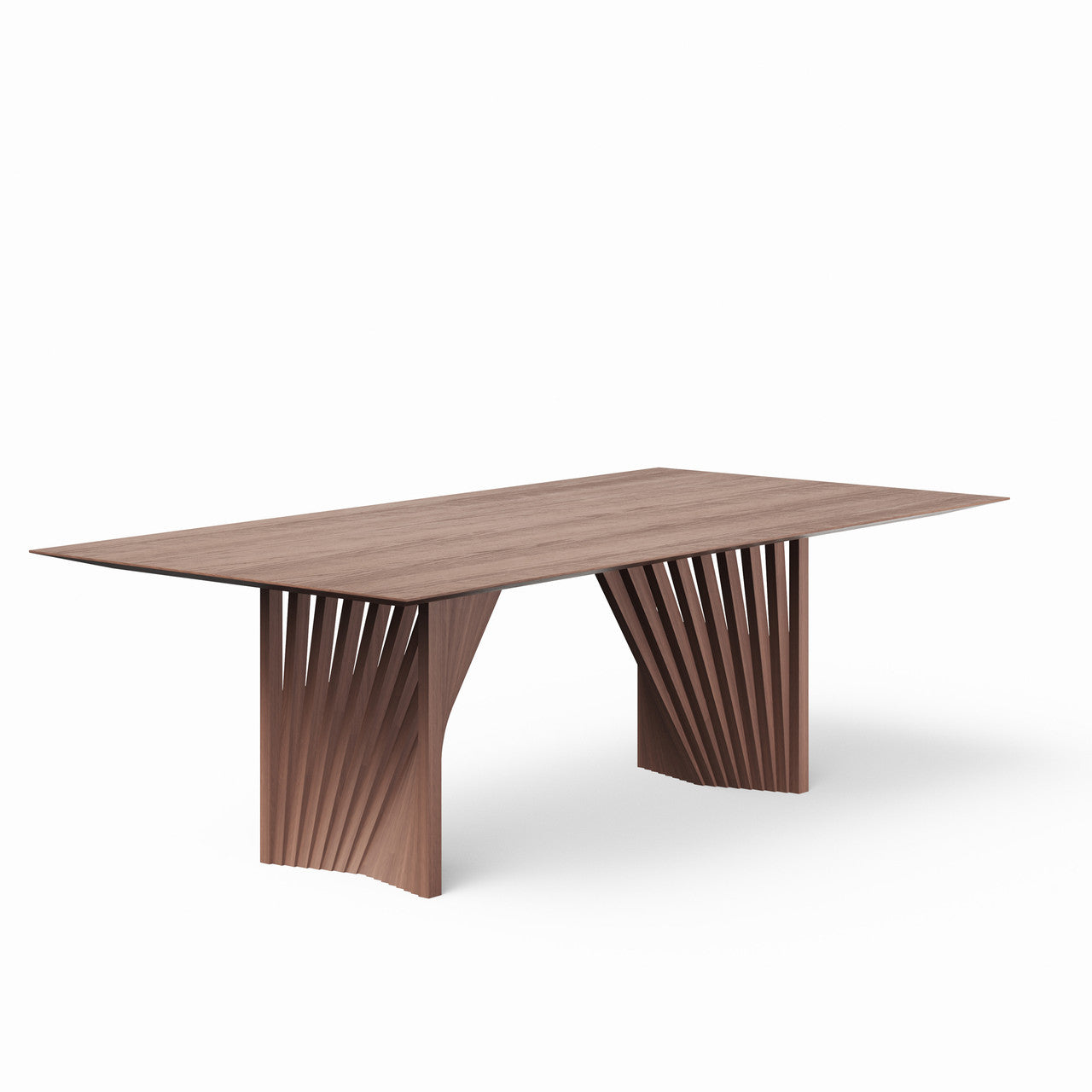 Modern Brazilian - Laguna - Wooden Top Dining Table - Nogal Frame