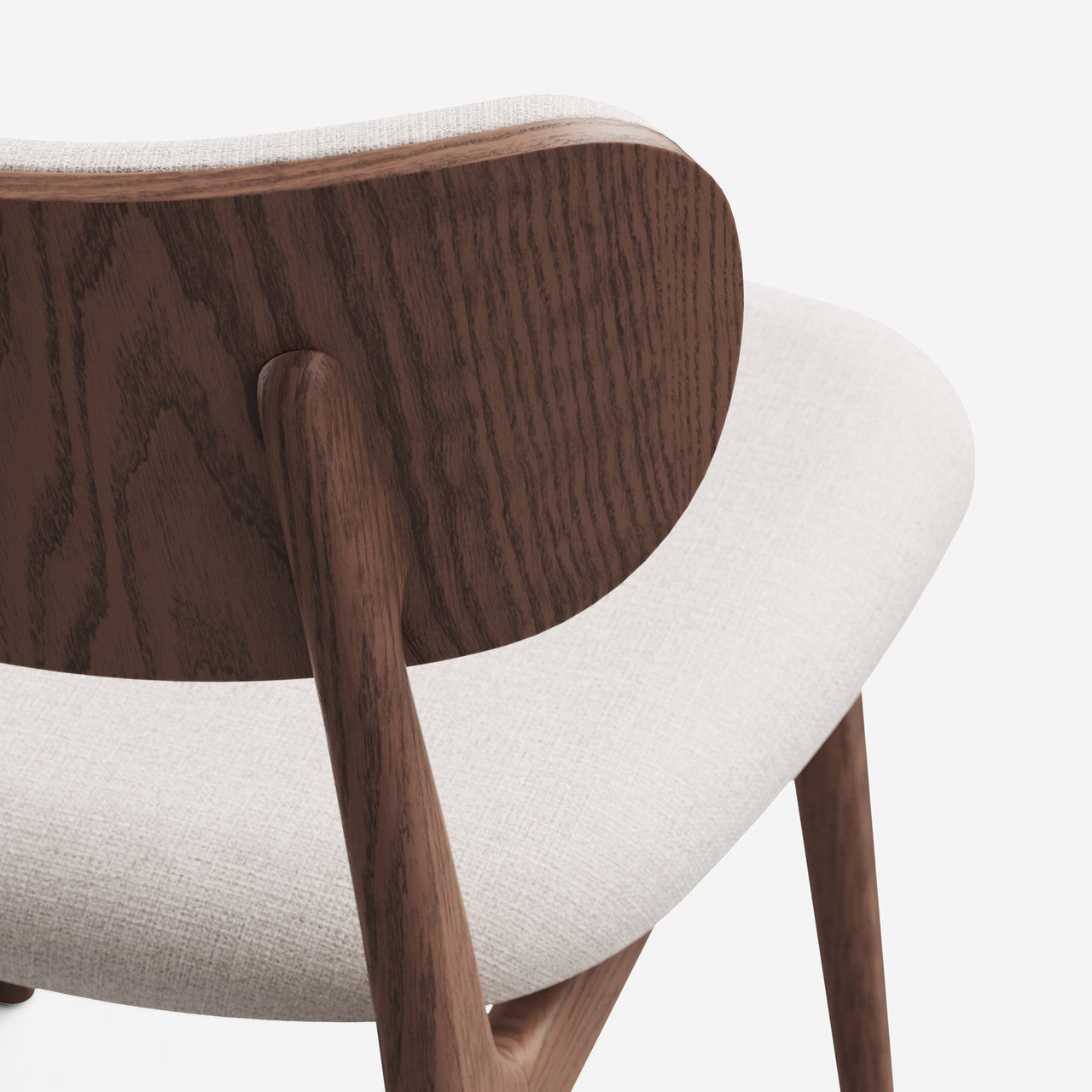 Modern Brazilian - Claudia Side Chair - Harvest Natural Upholstery - Nogal Frame
