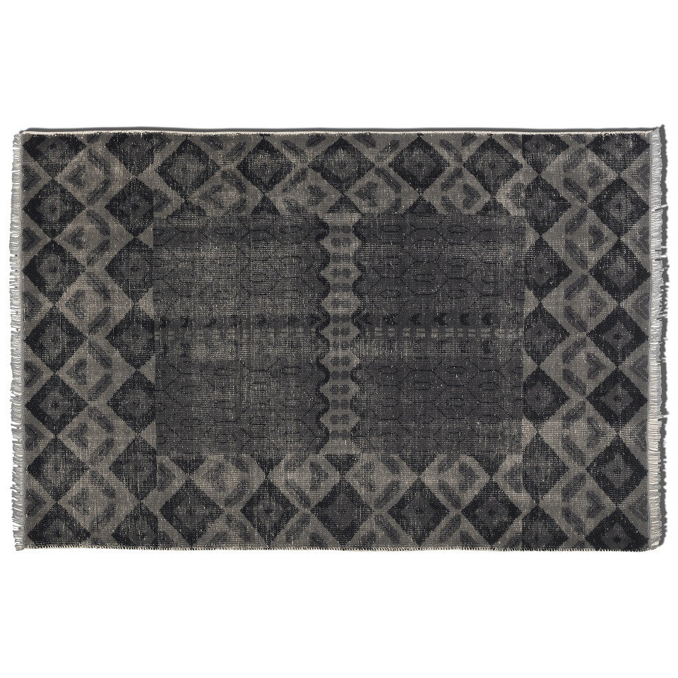 Tile Hand Knotted Gray Wool Area Rug sale