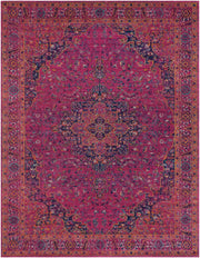 Harput Burgandy/Teal Machine Woven Rug HAP-1008 - 2' x 2'11"