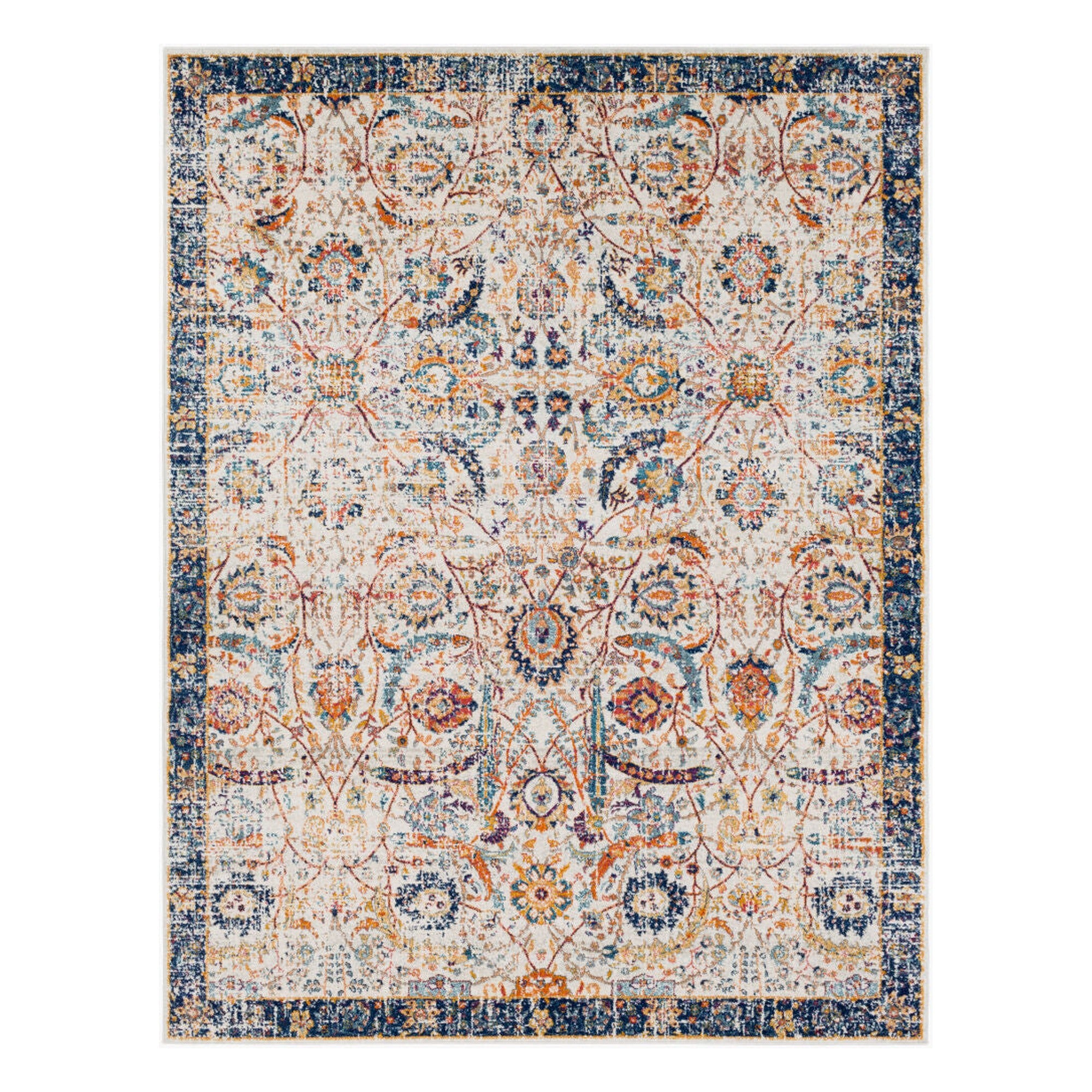 Harput Burgandy/Teal Machine Woven Rug HAP-1014 - 2' x 2'11"