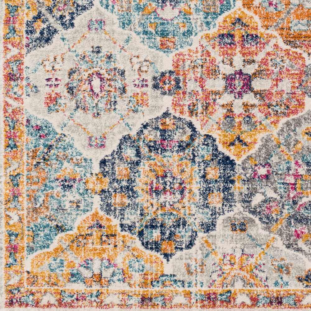 Harput Burgandy/Teal Machine Woven Rug HAP-1018 - swatch