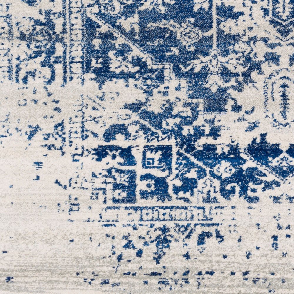 Harput Light Beige/Navy Machine Woven Rug - swatch