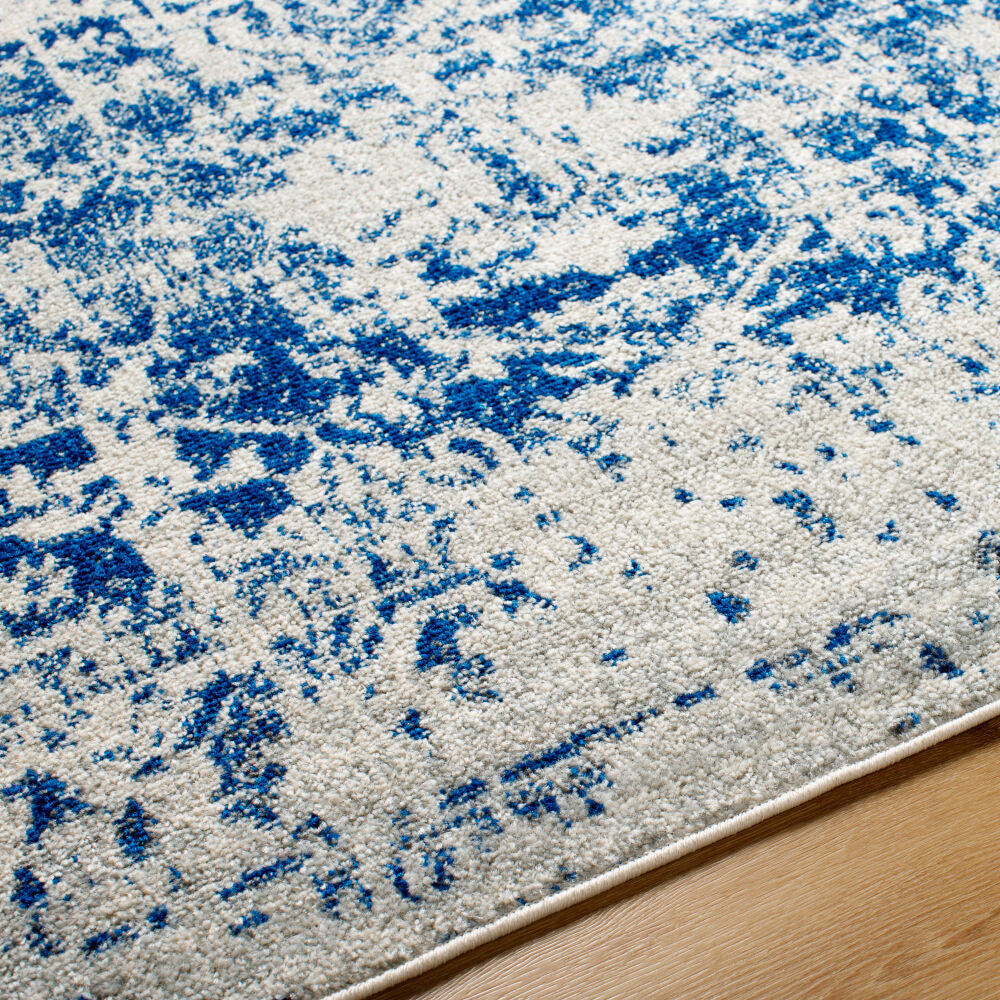 Harput Light Beige/Navy Machine Woven Rug - texture