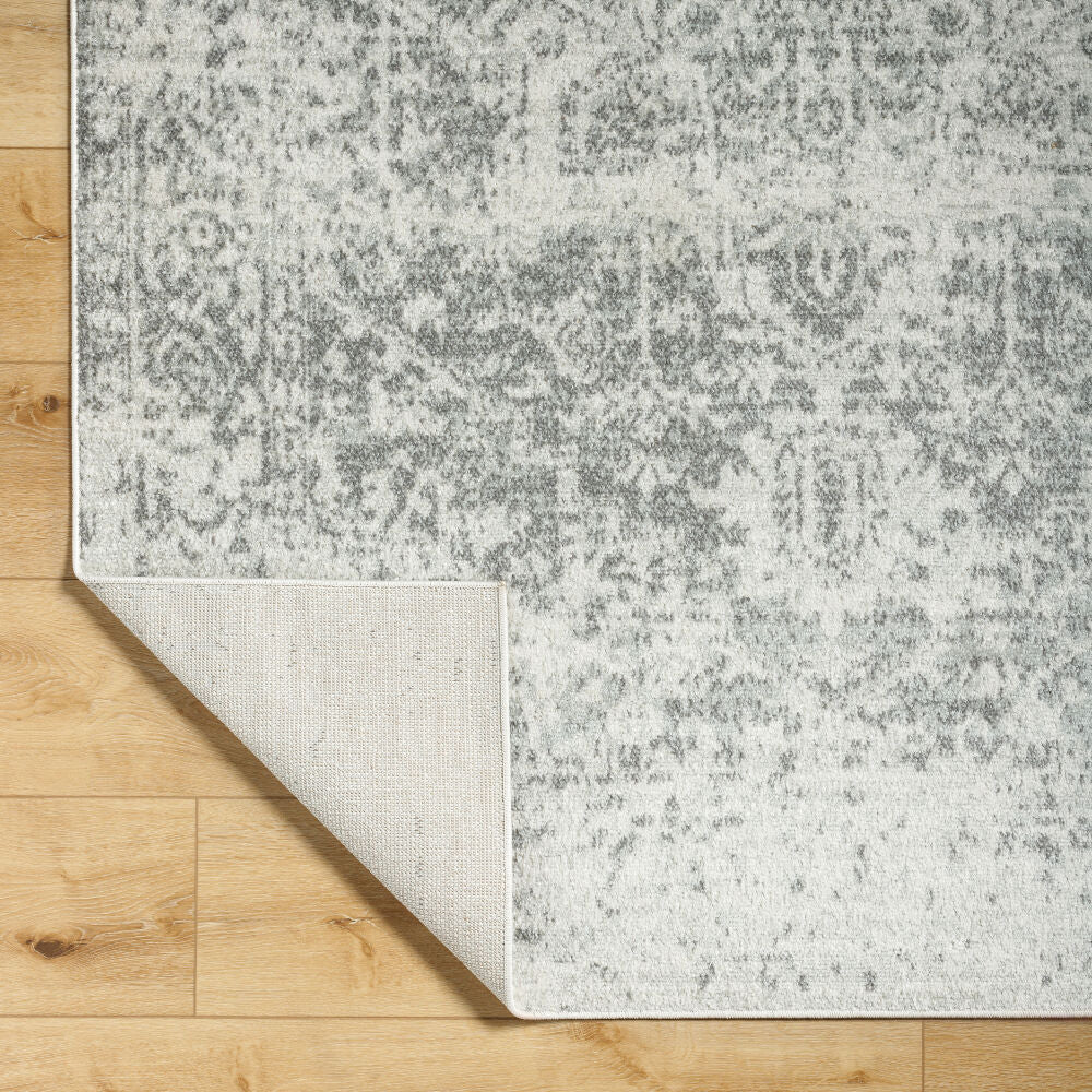 Harput Charcoal/Medium Gray Machine Woven Rug HAP-1024 - fold