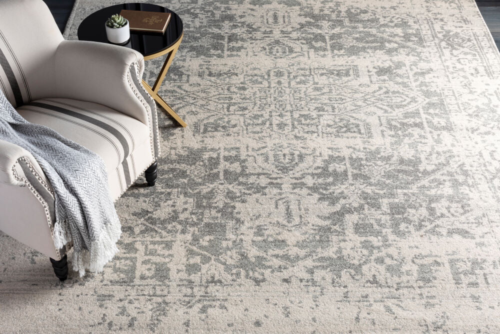Harput Charcoal/Medium Gray Machine Woven Rug HAP-1024 - styleshot