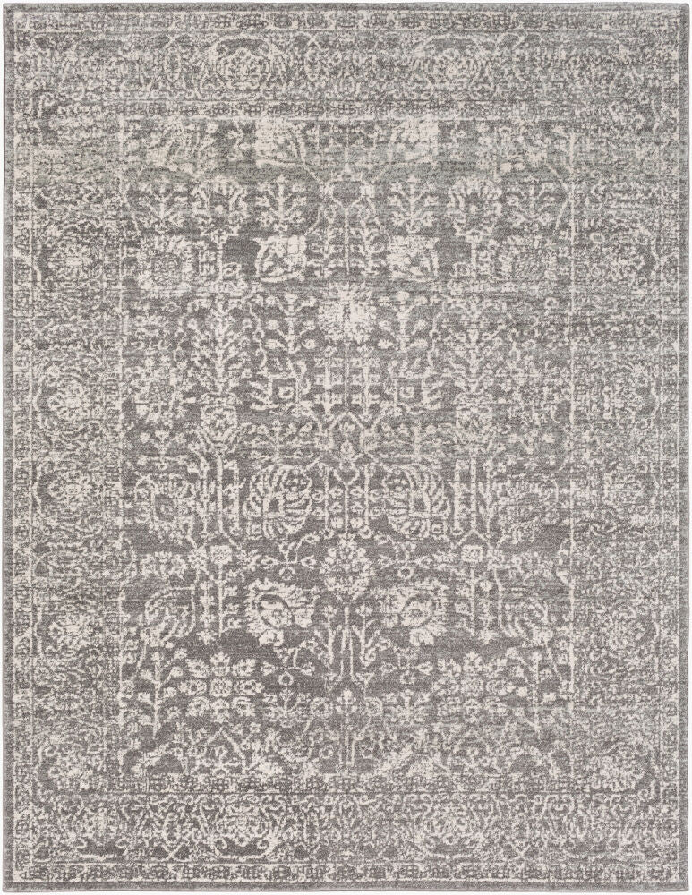 Harput Charcoal/Medium Gray Machine Woven Rug HAP-1029 - 2' x 2'11"